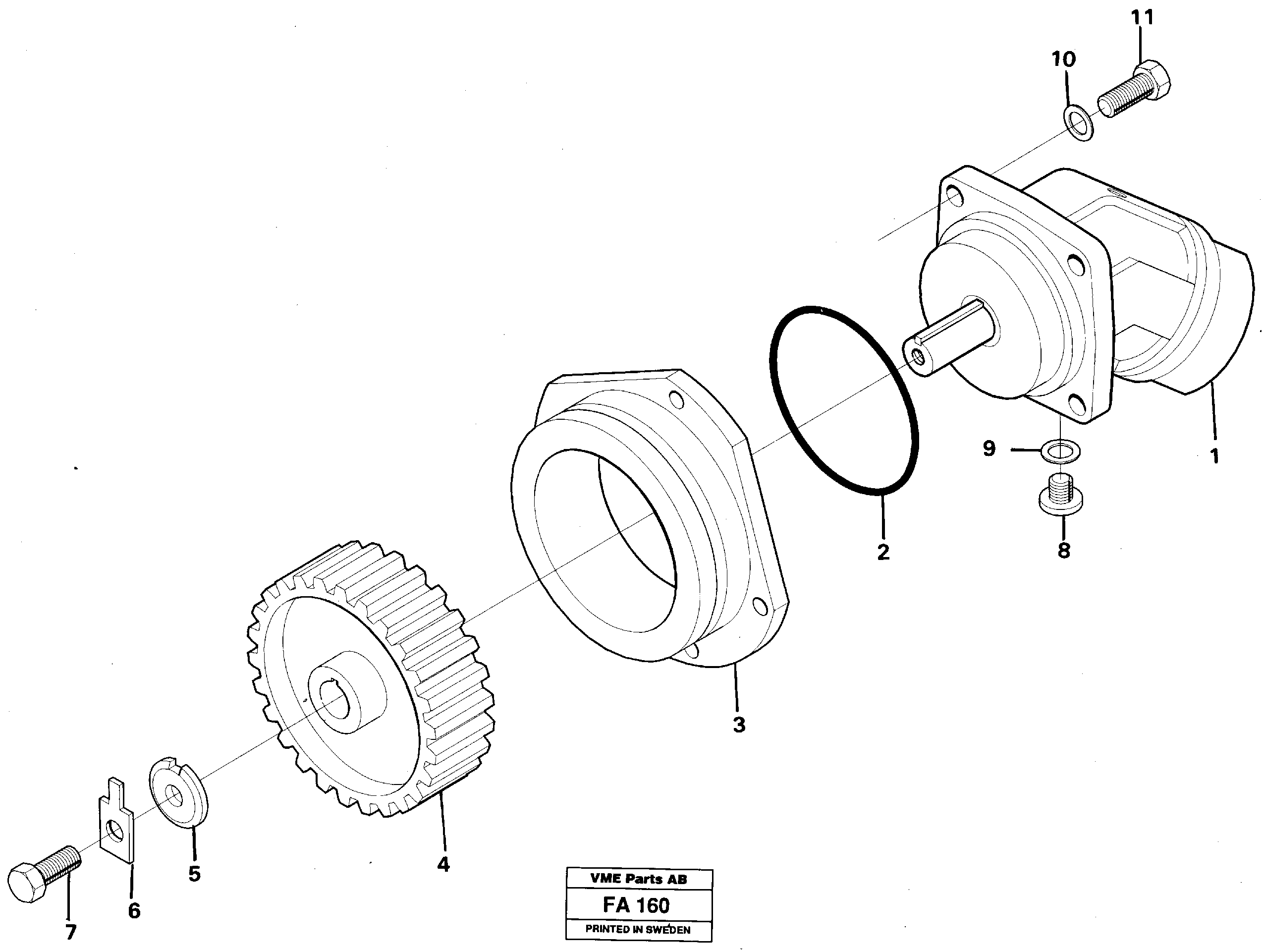Hydraulic pump P4. — volvo parts diagram
