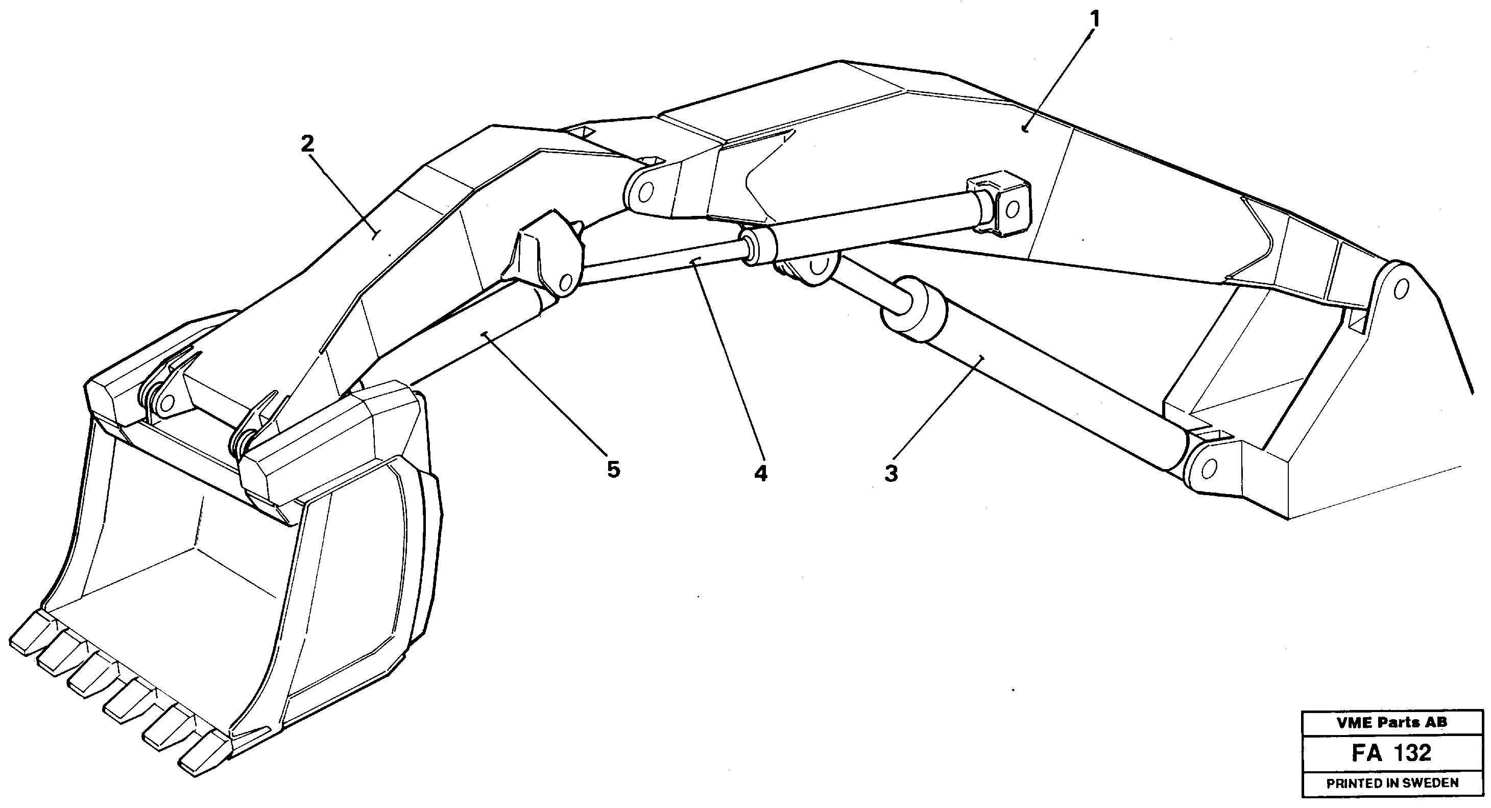Front shovel equipm. — volvo parts diagram