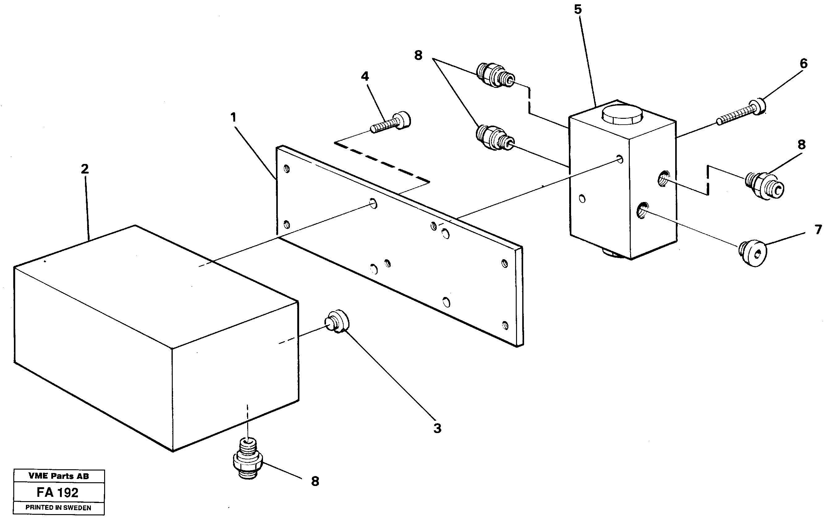 Control block, travel/servo — volvo parts diagram