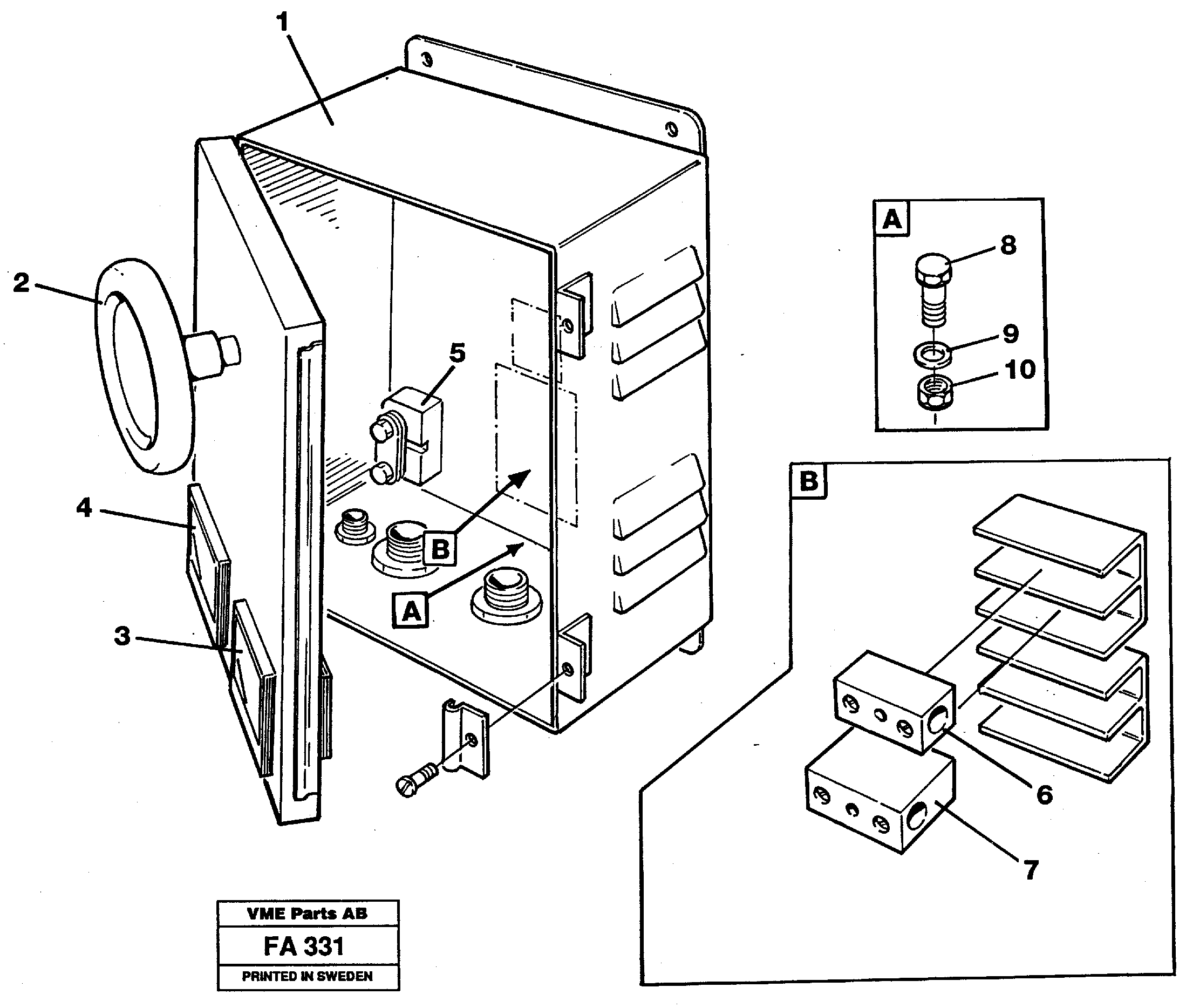 Magnet equipment Ohio, instrument box  14263368 — volvo parts diagram