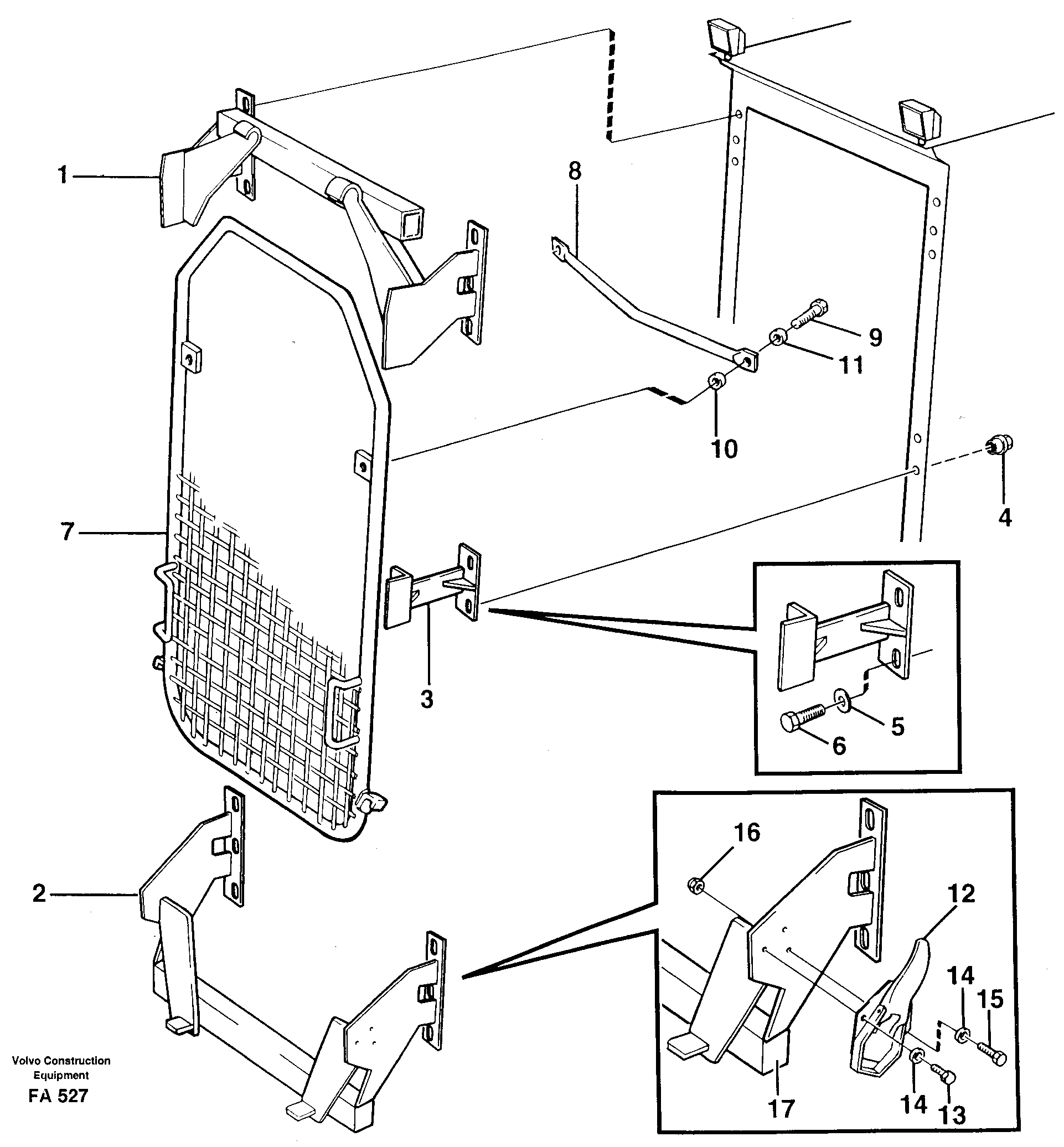 Windscreen protection  14259352 14262775 — volvo parts diagram