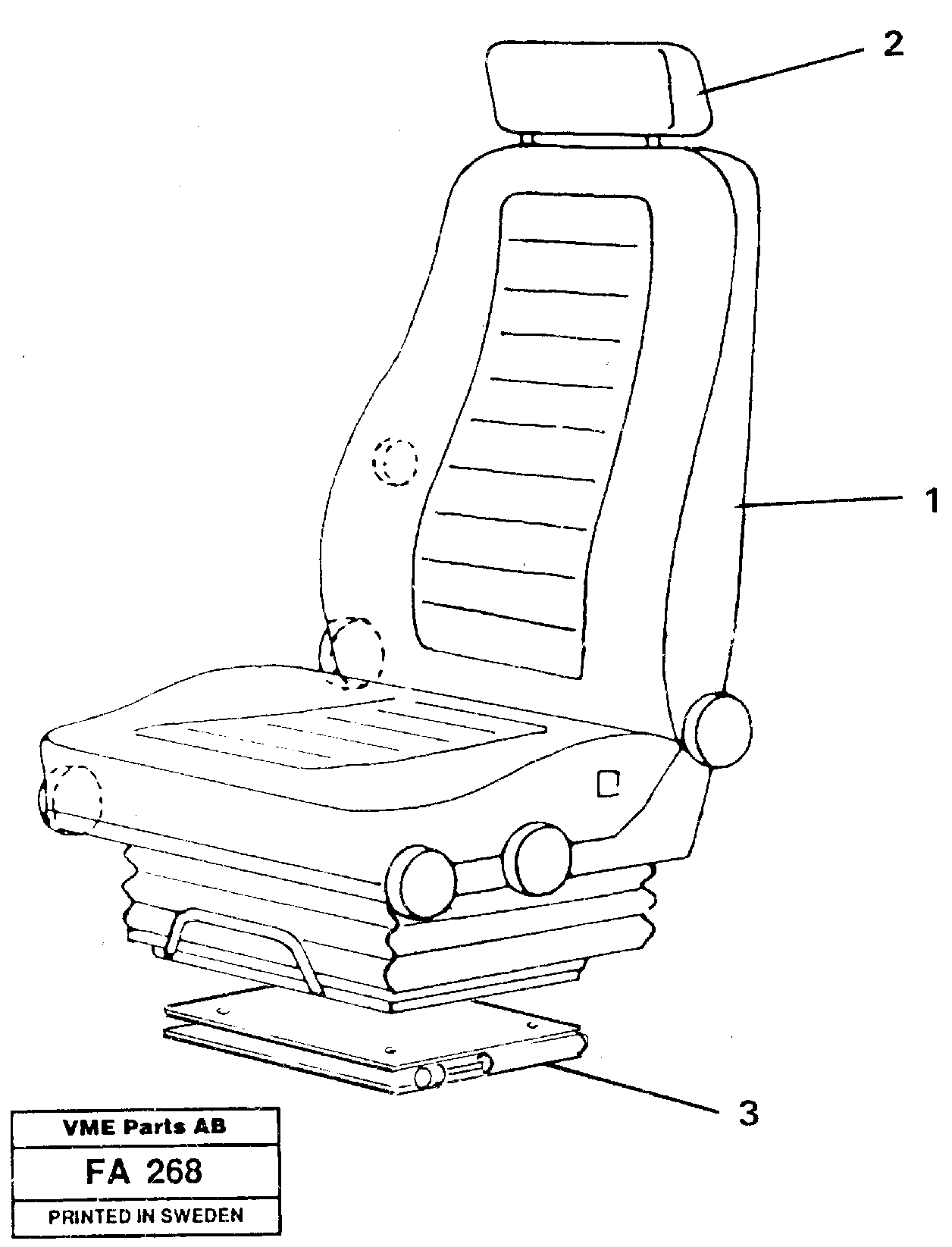 Operator seat Viking — volvo parts diagram