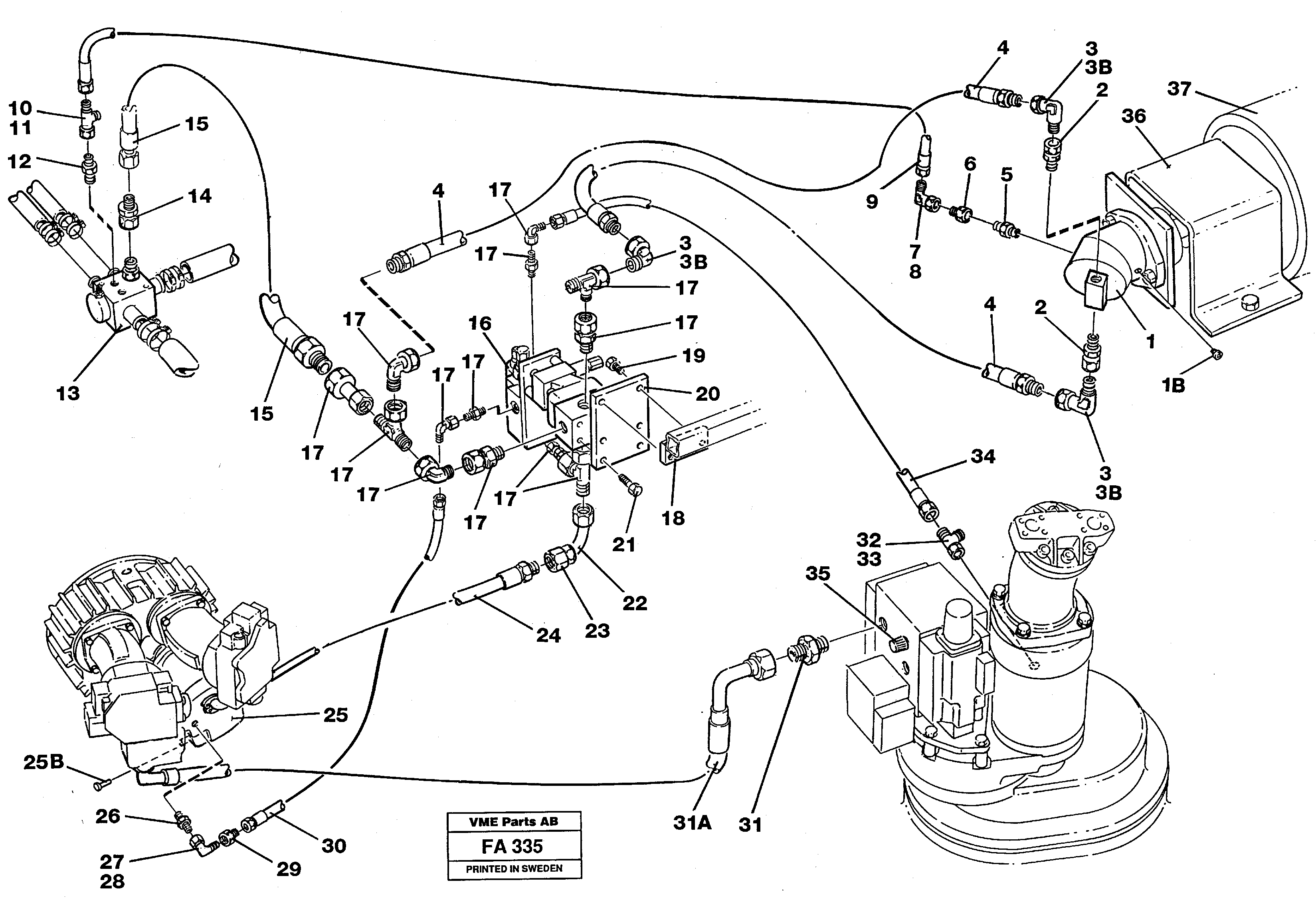 Magnet equipment Ohio, hydraulic installation, 15 kw alternator  14263368 — volvo parts diagram
