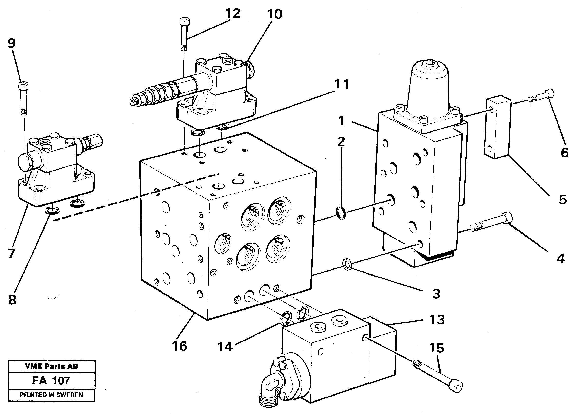 Slew valve assembly Valves — volvo parts diagram