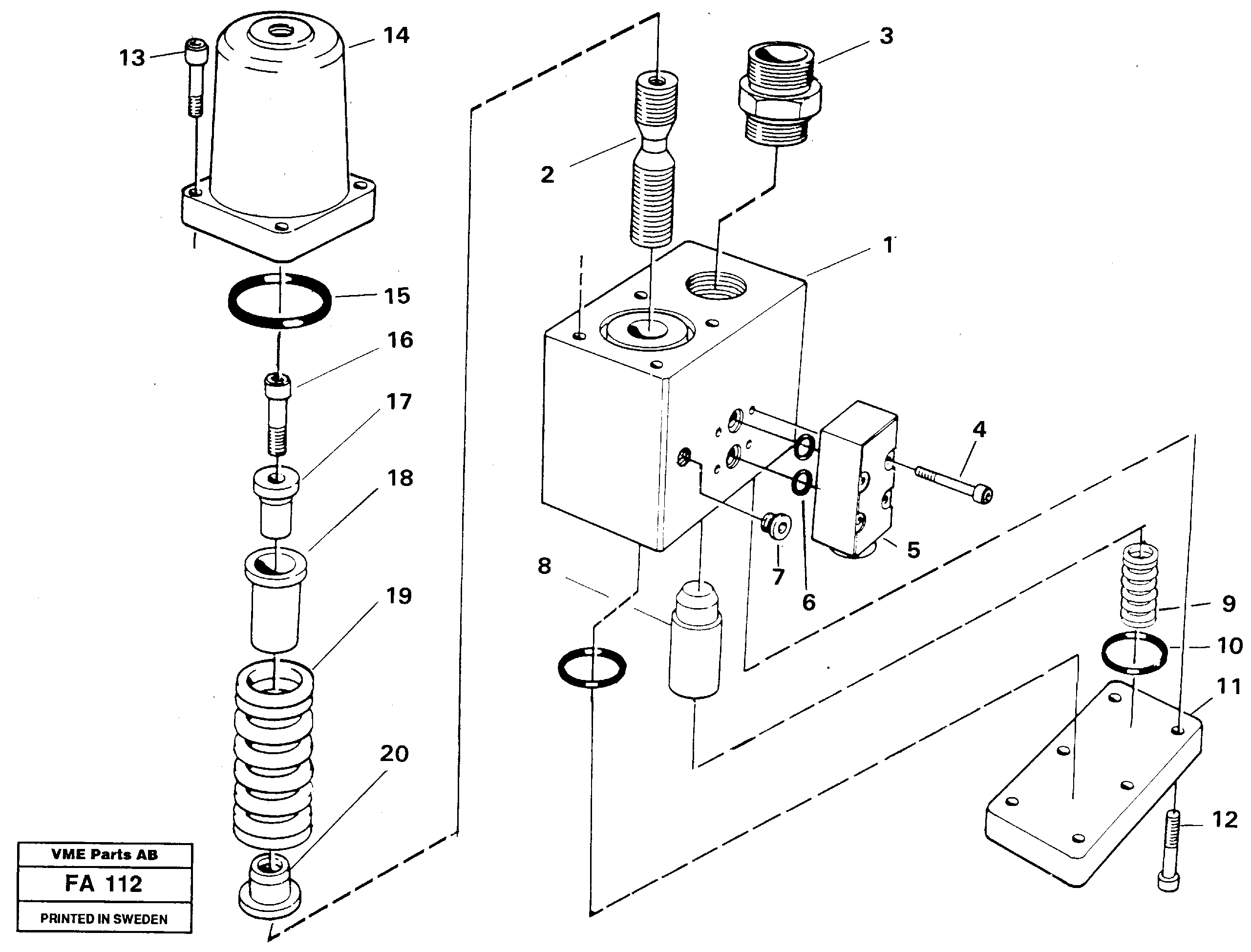 Overcenter valve  14261001 — volvo parts diagram