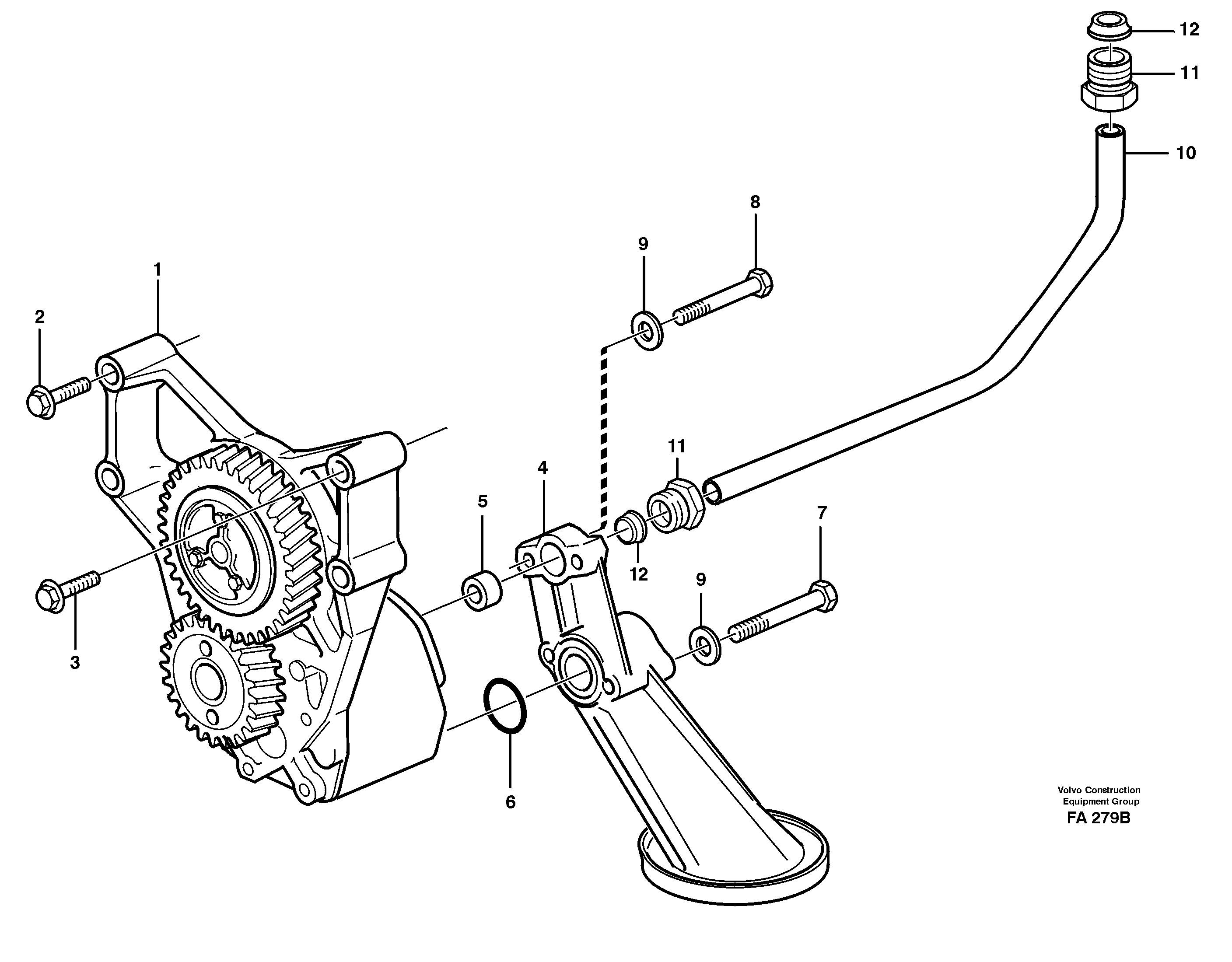 Lubricating oil system  TD 61 GE — volvo parts diagram