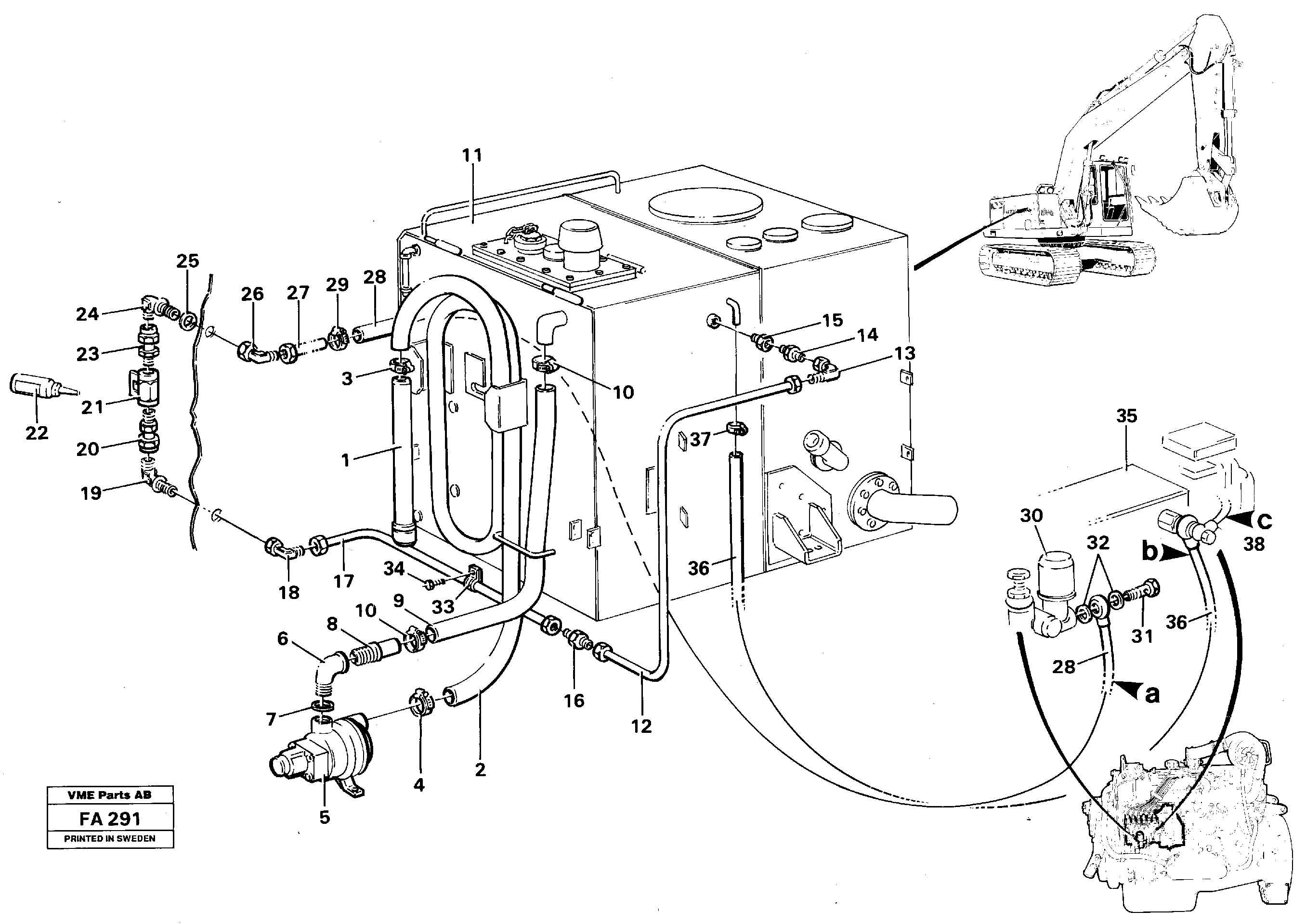 Fuel system — volvo parts diagram