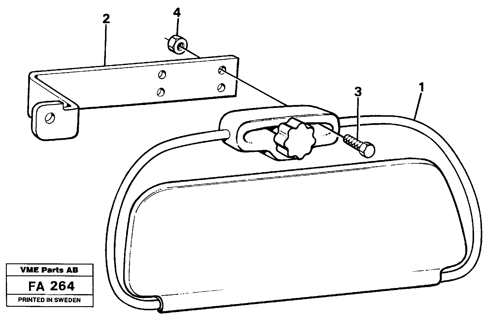 Sun visor  14247059 — volvo parts diagram