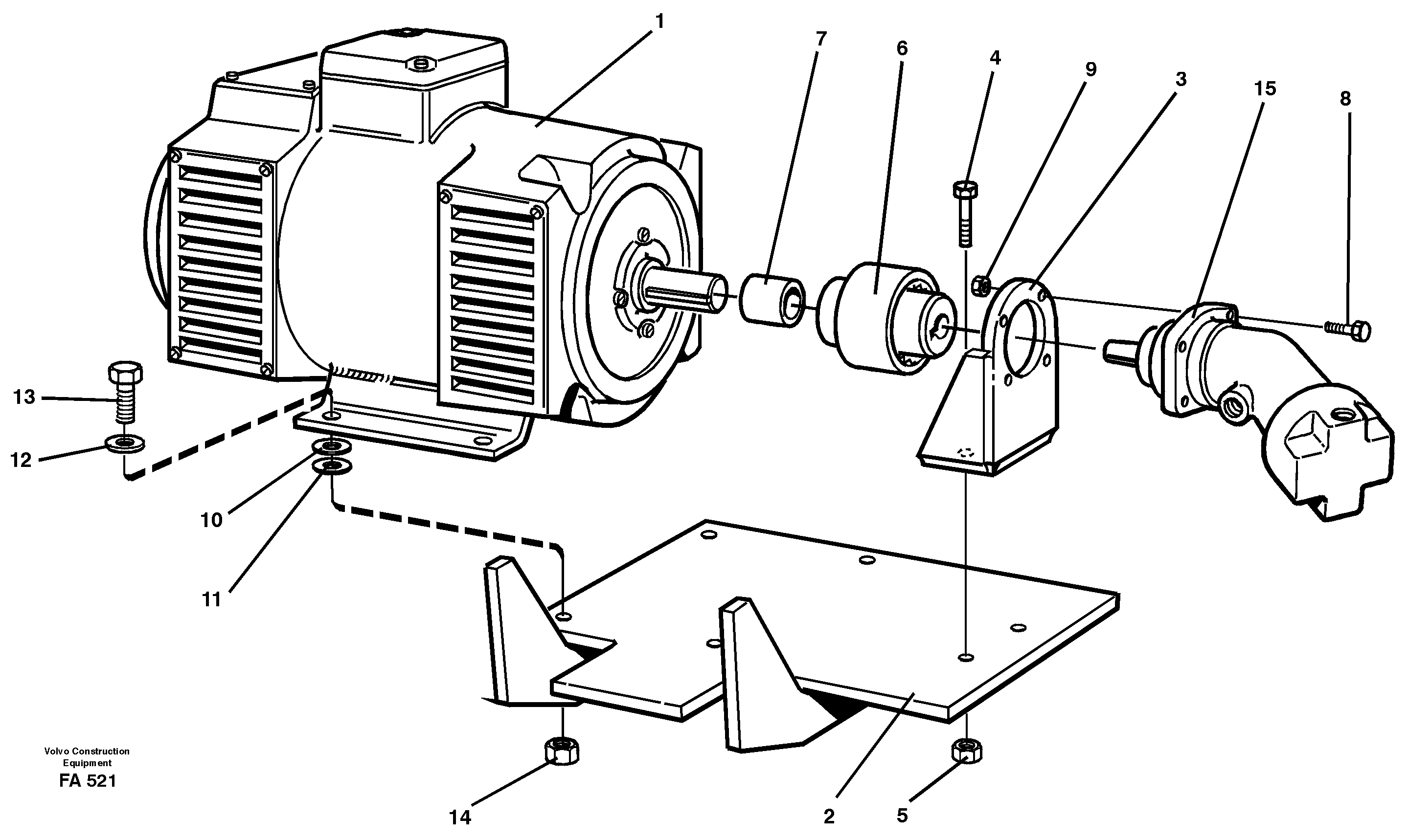 Magnet equipment, Älmhultalternator installation  14265072 — volvo parts diagram