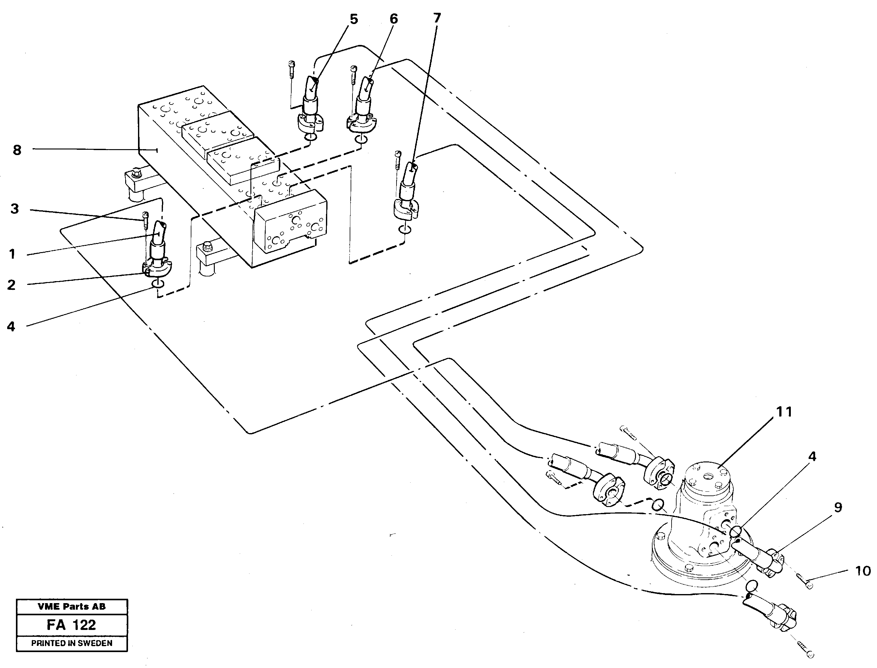 Hydraulic system crawler — volvo parts diagram