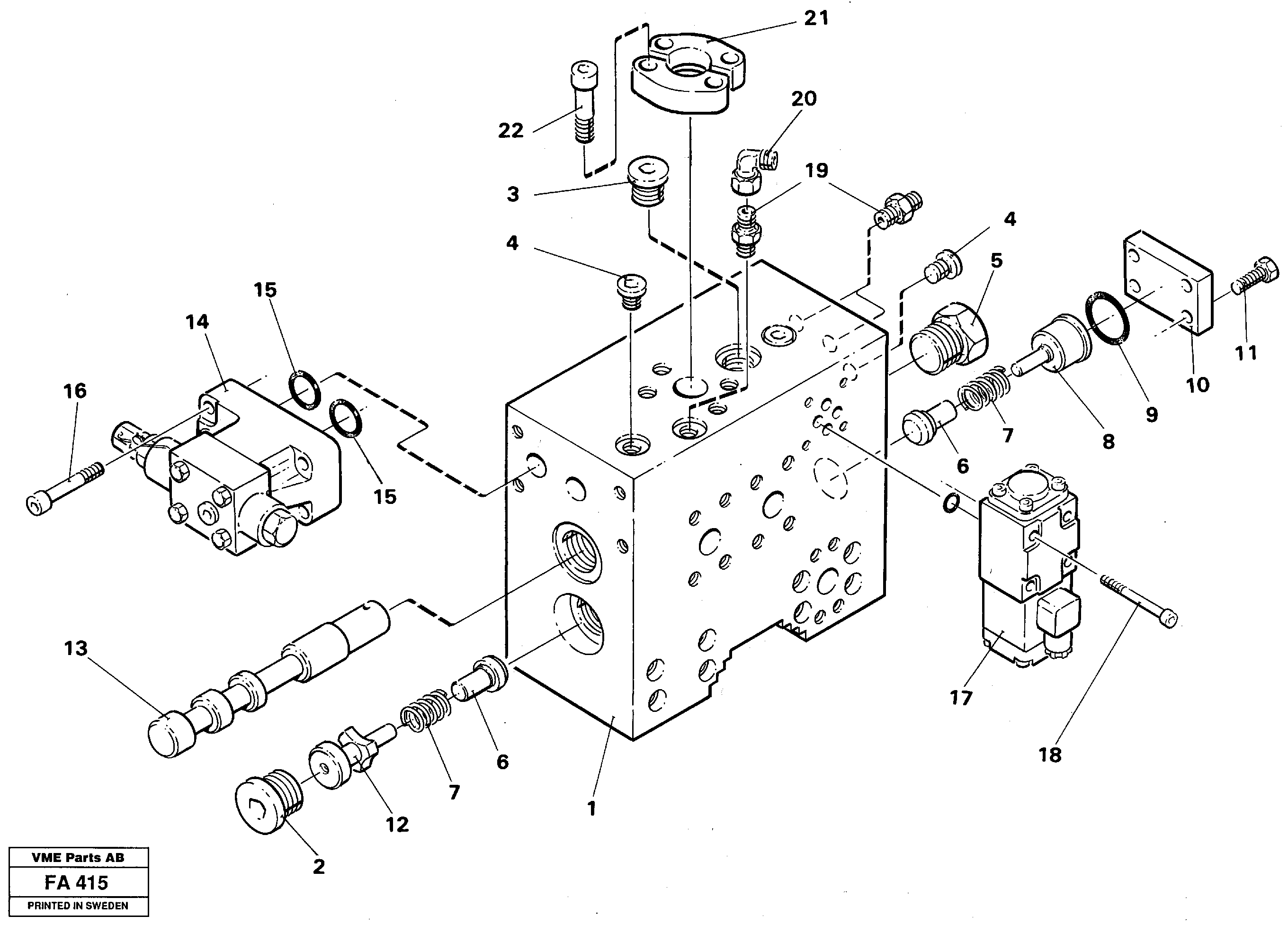 Guide block for hydraulic hammer. — volvo parts diagram