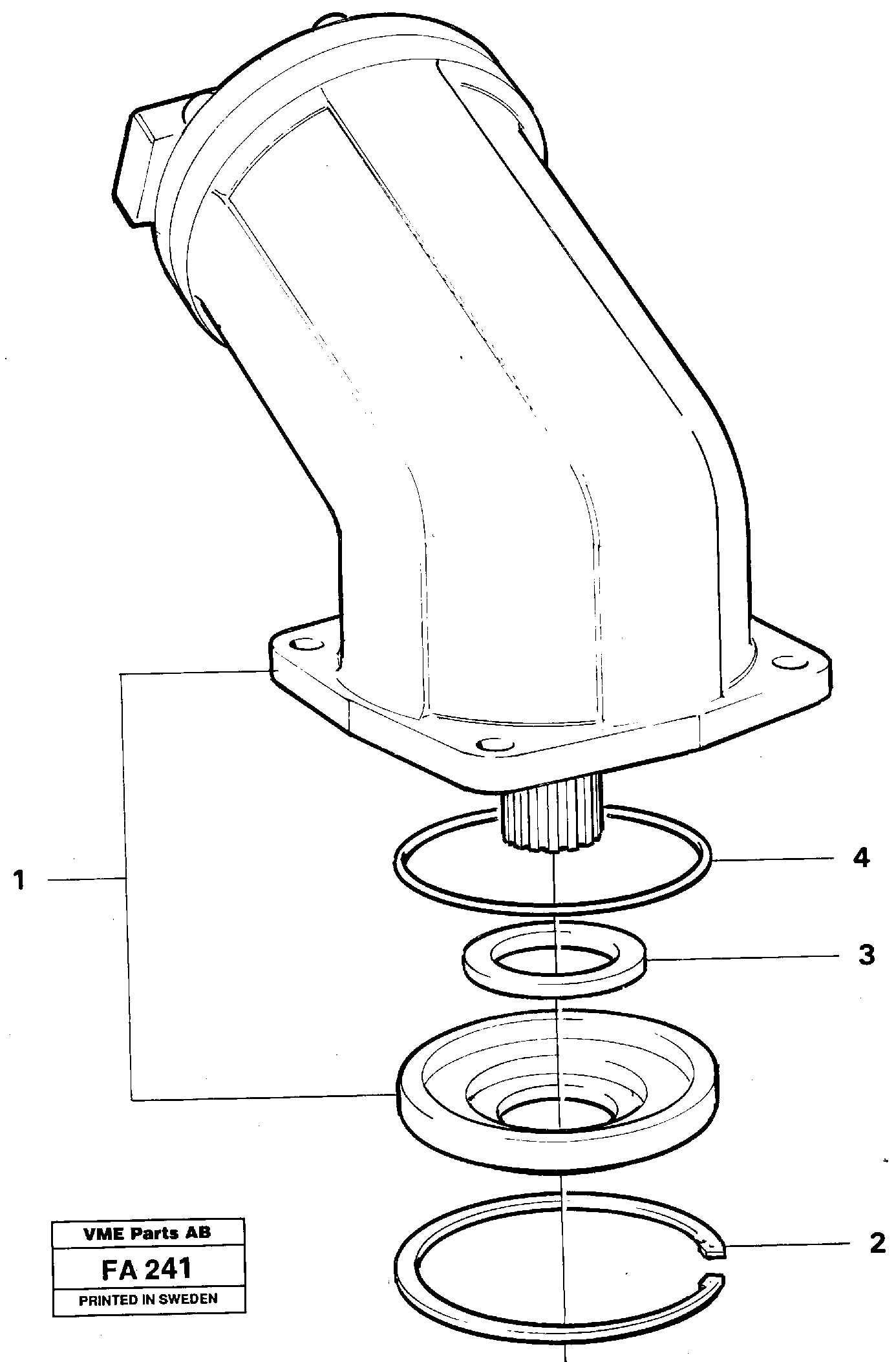 Hydraulic motor, slew gear box — volvo parts diagram