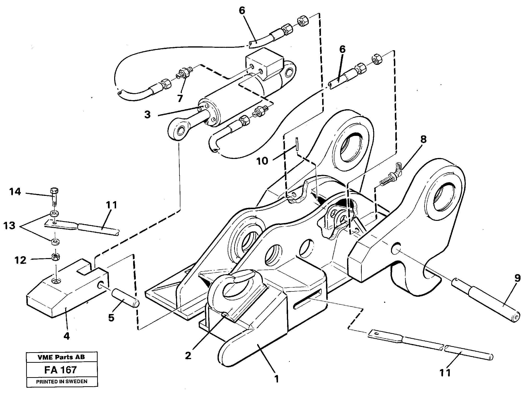 Quickfit, hydraulic  14255322 — volvo parts diagram