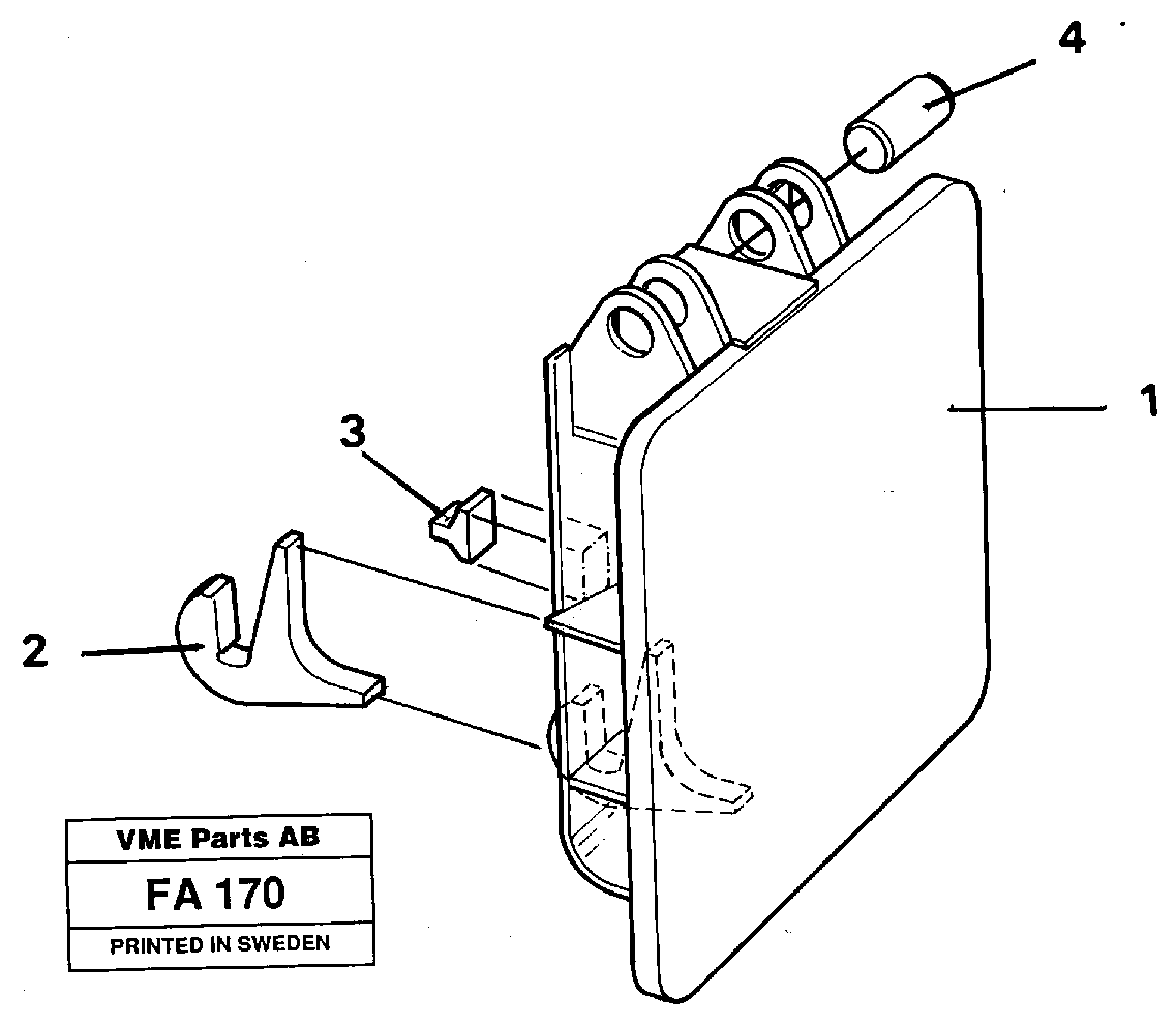 Hammer plate  14255386 — volvo parts diagram