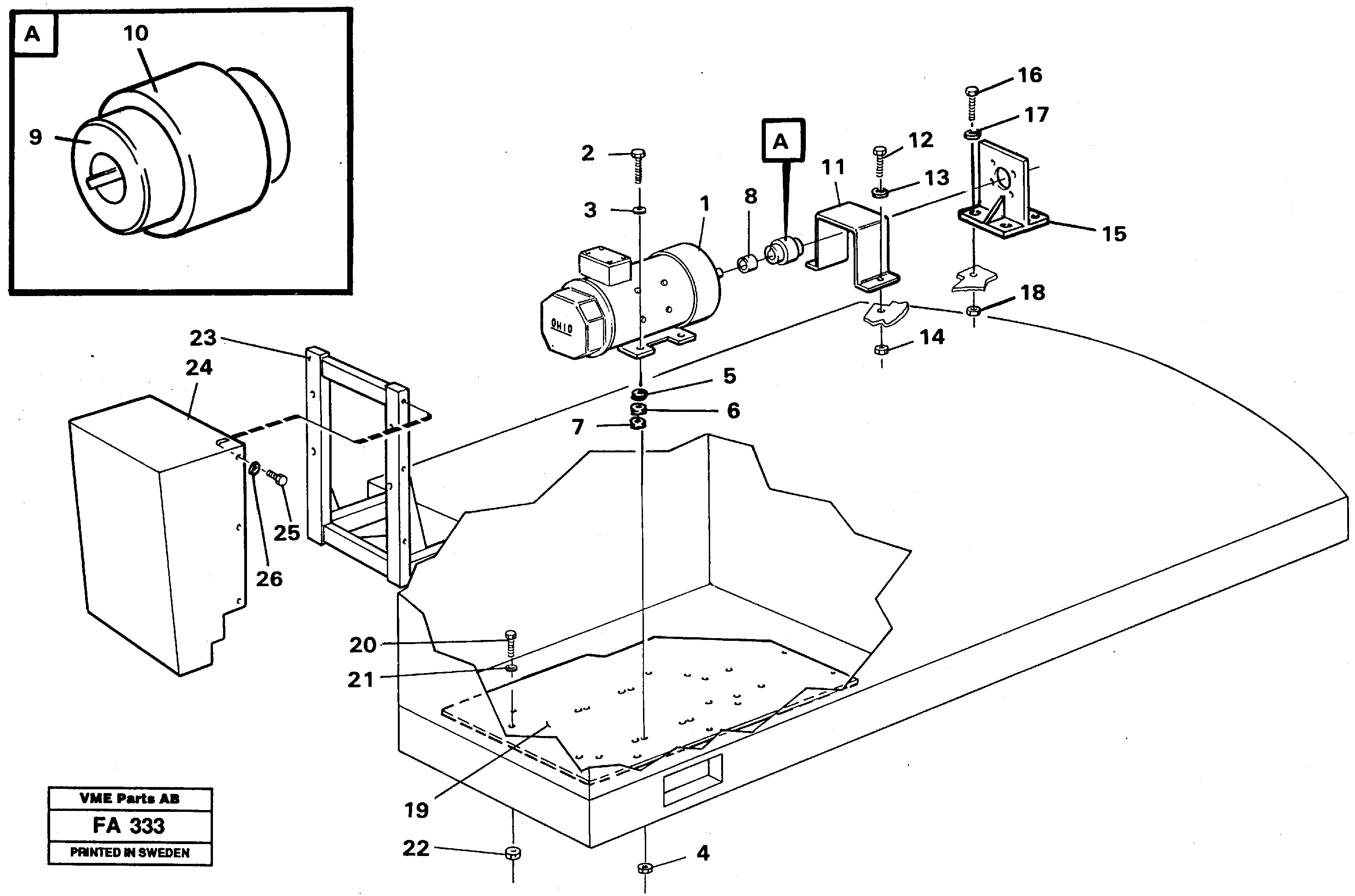 Magnet equipment Ohio, alternator anchorage  14263368 — volvo parts diagram