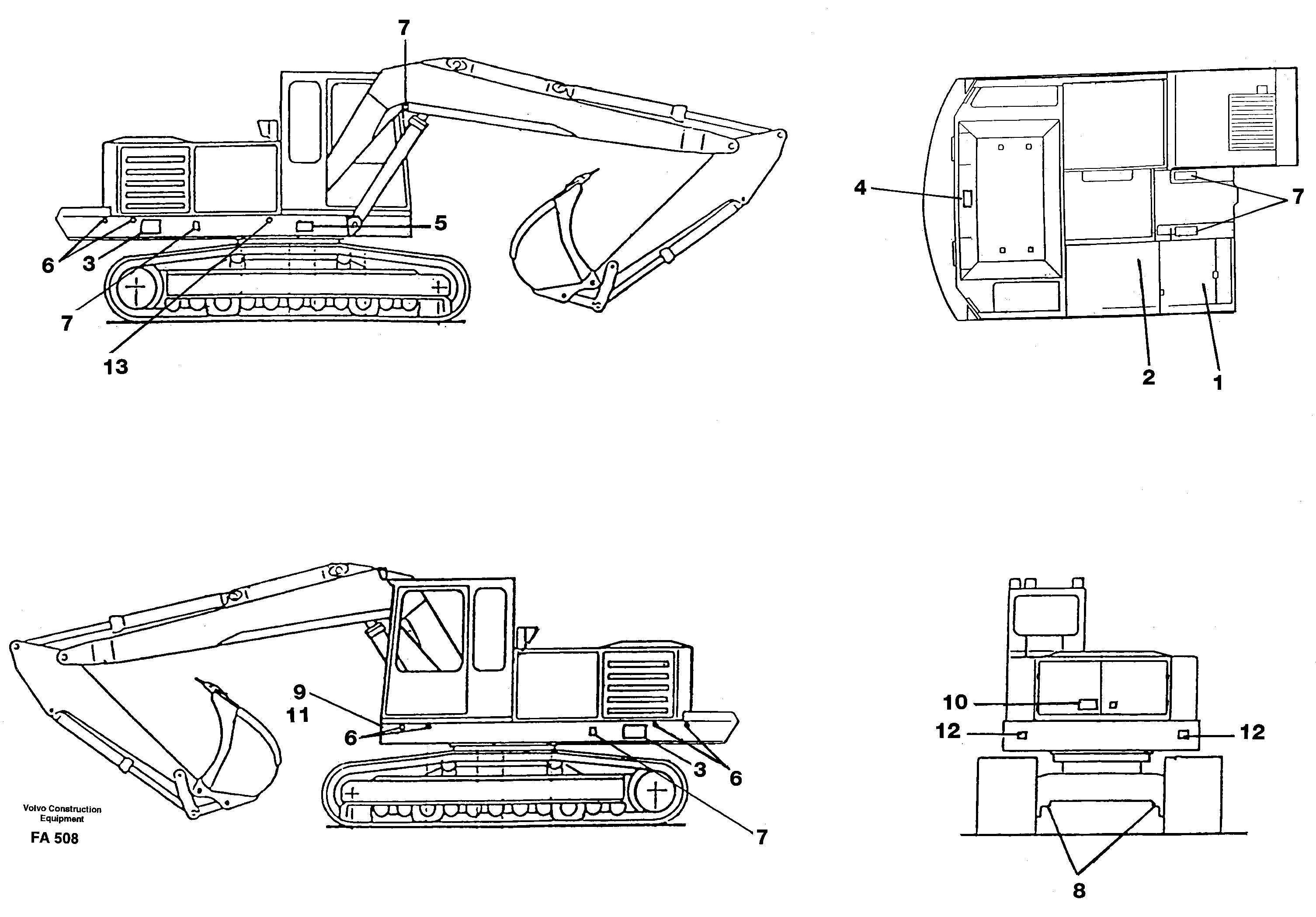 Sign plates and transfer,outer location  SER NO 4643+4647- — volvo parts diagram