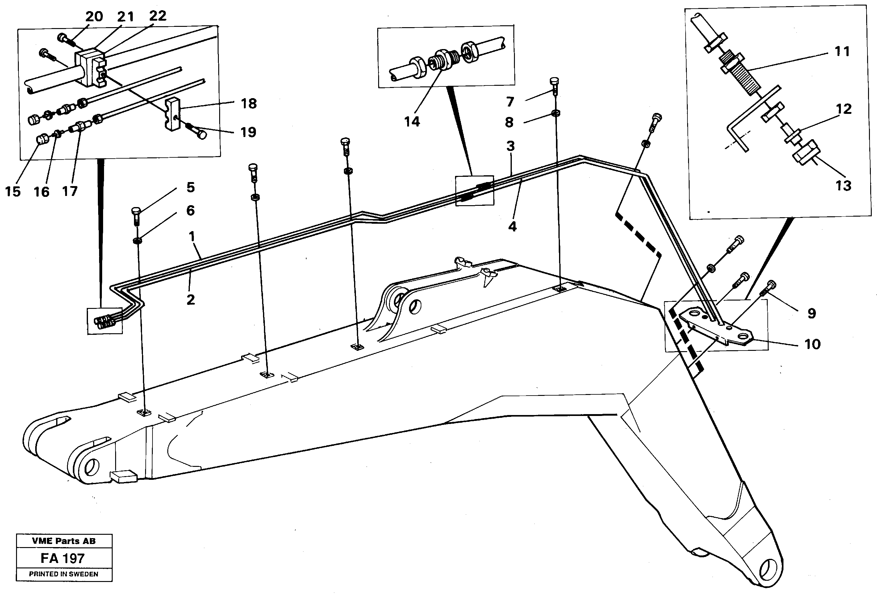 Hydr. quick fit equipm. on mono boom  14249783 — volvo parts diagram