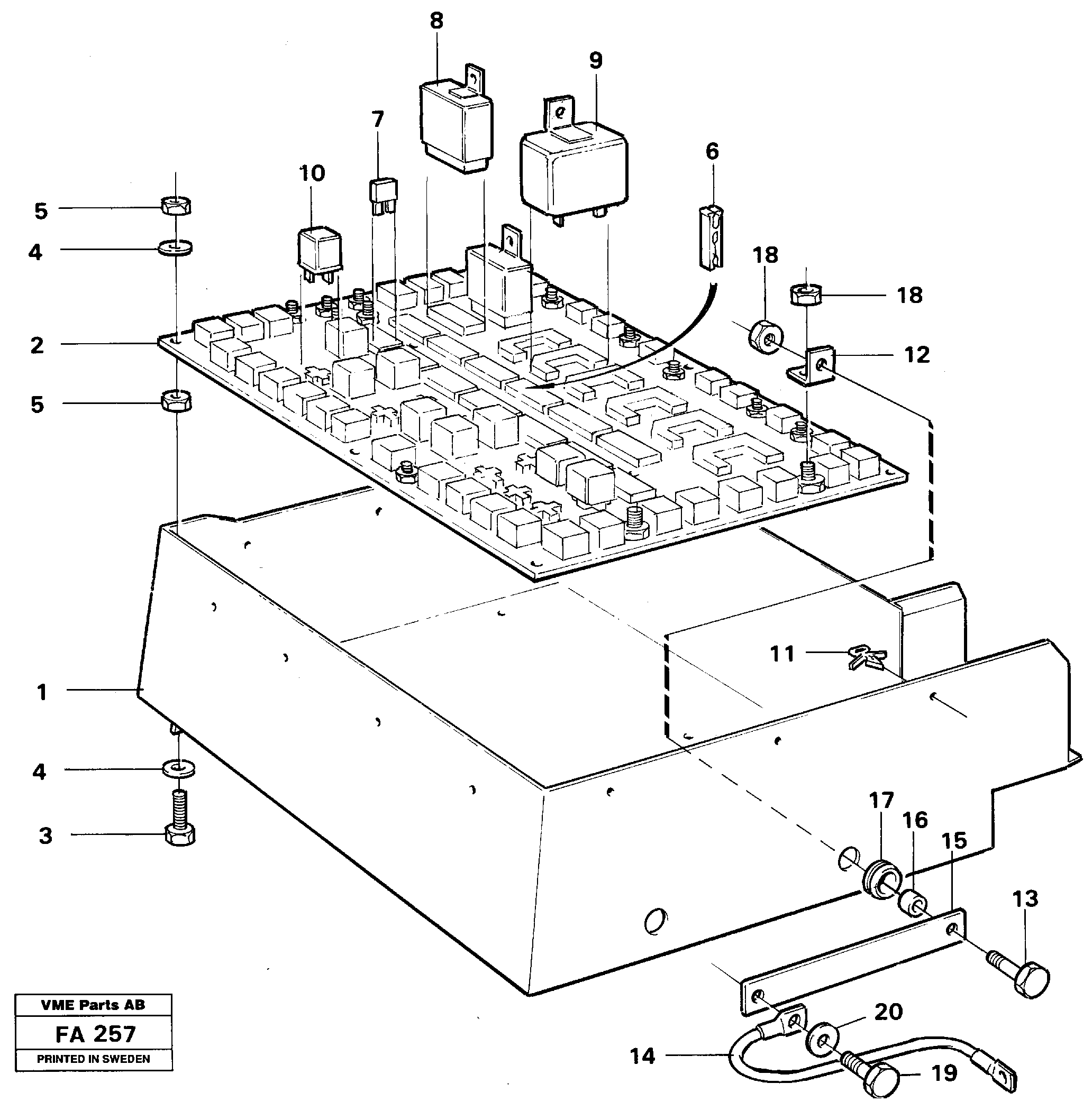 Electrical distribution box — volvo parts diagram