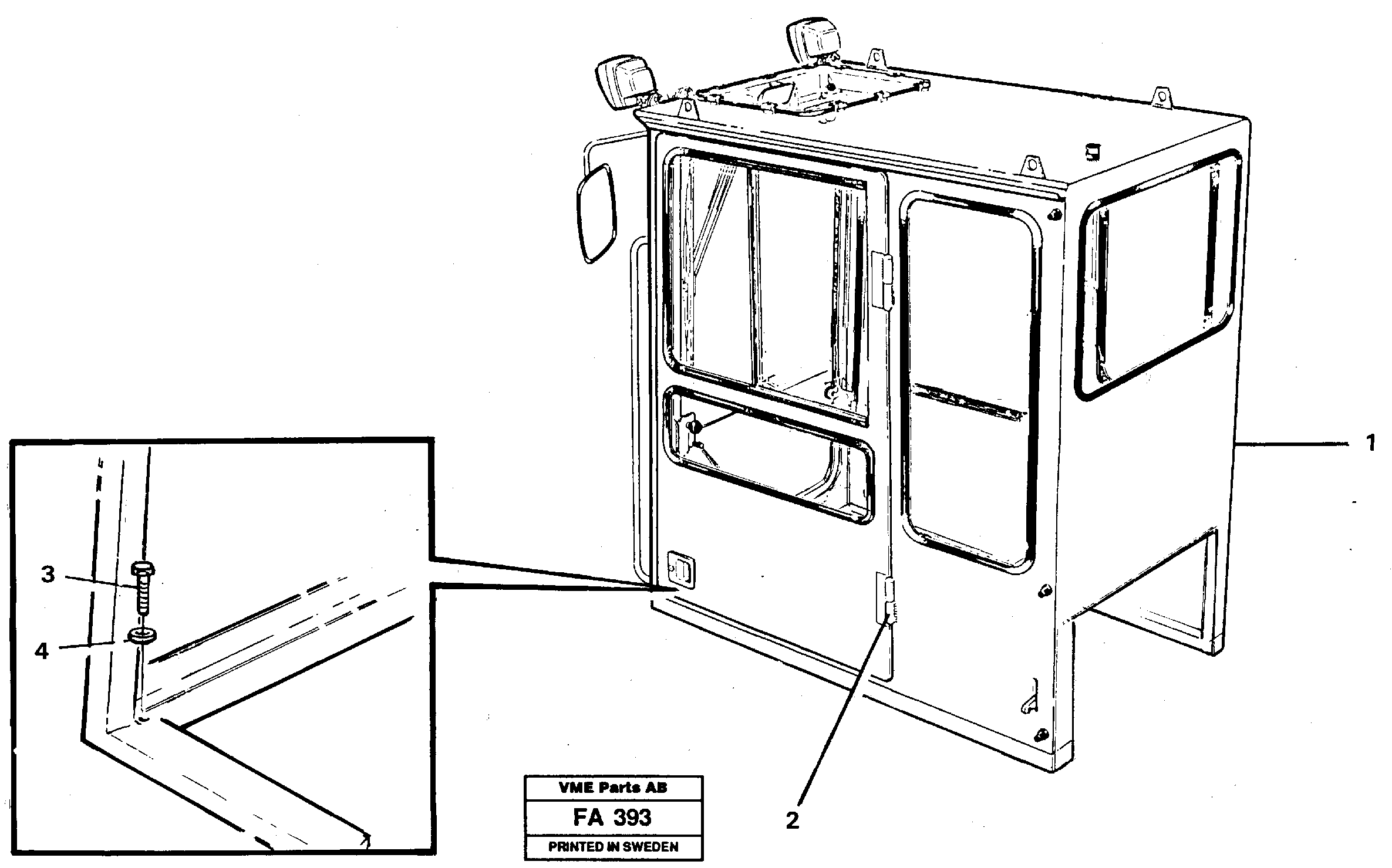 Operator's cab — volvo parts diagram