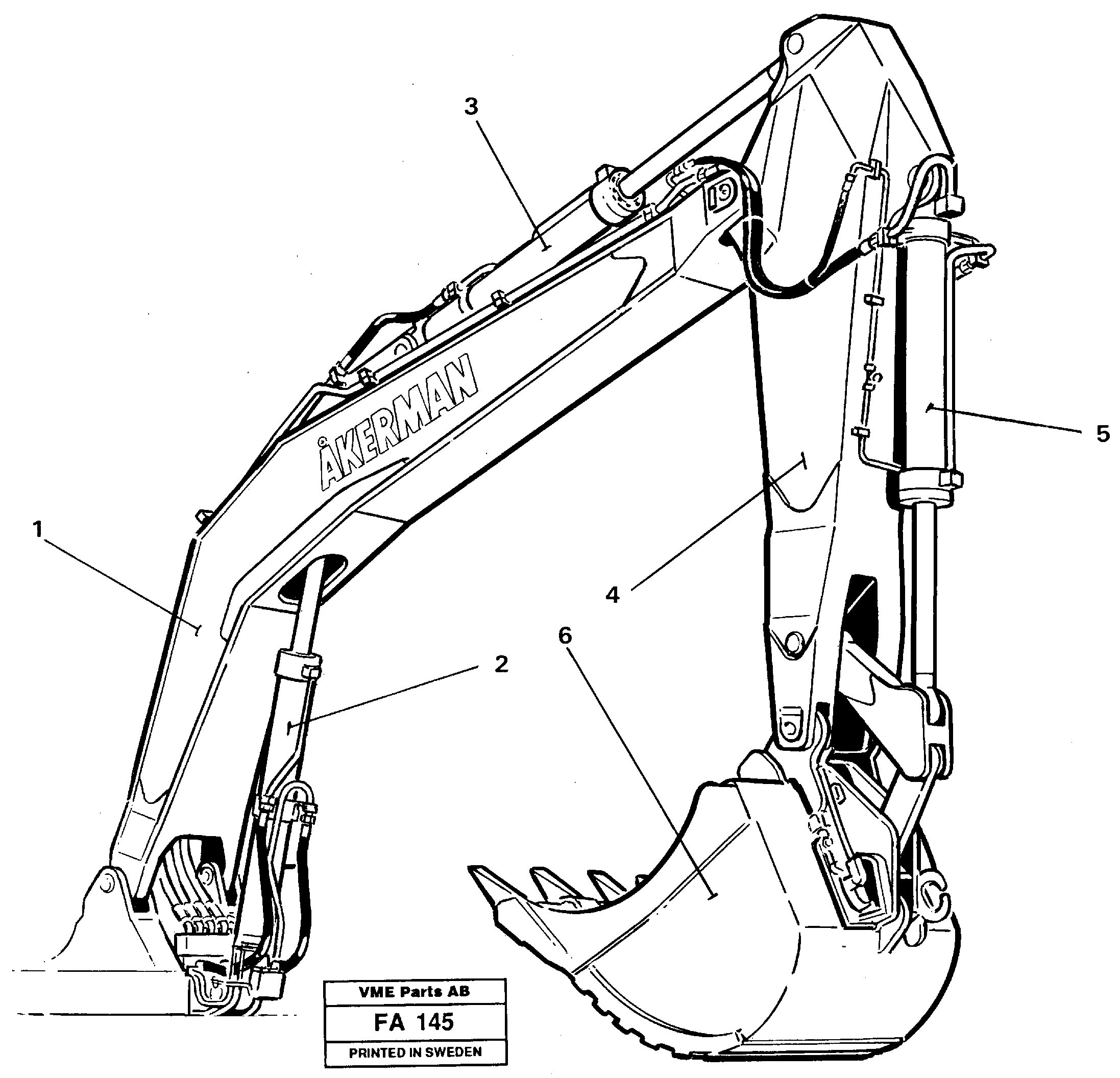 Excavator 5.20m — volvo parts diagram