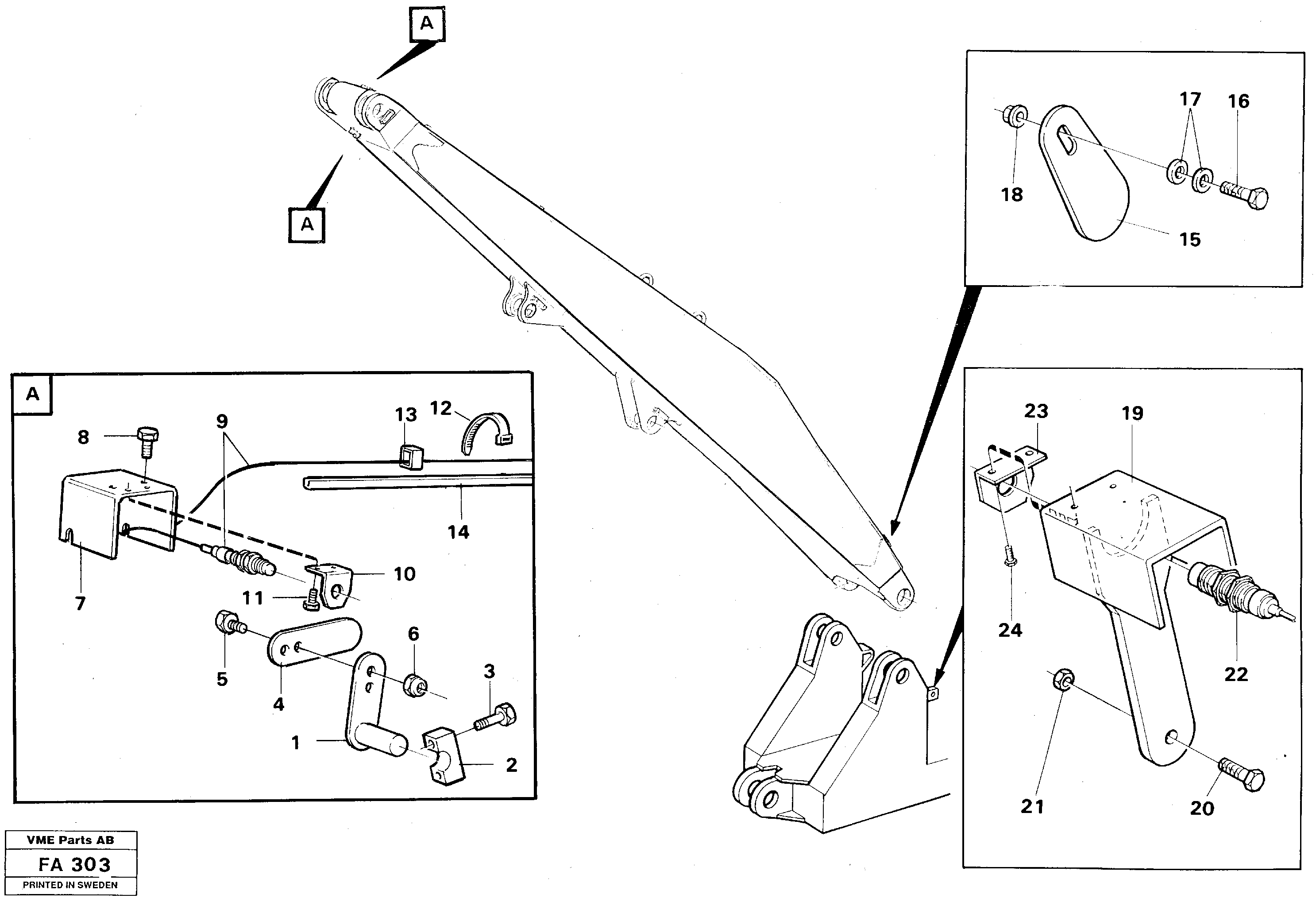 Electric installation on boom, matreials handl. equipm.  14258081 — volvo parts diagram