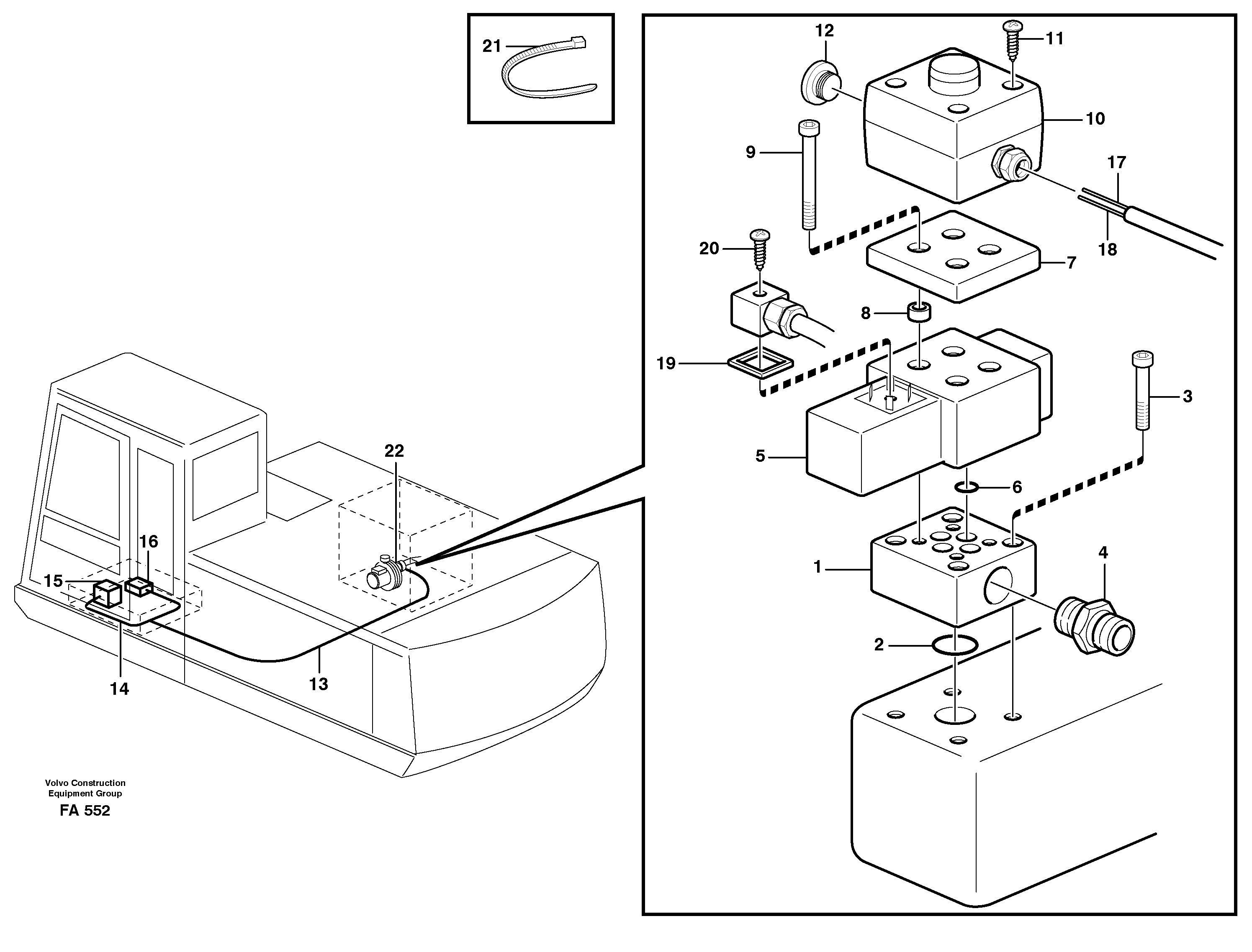 Overfilling guard  14259798 — volvo parts diagram
