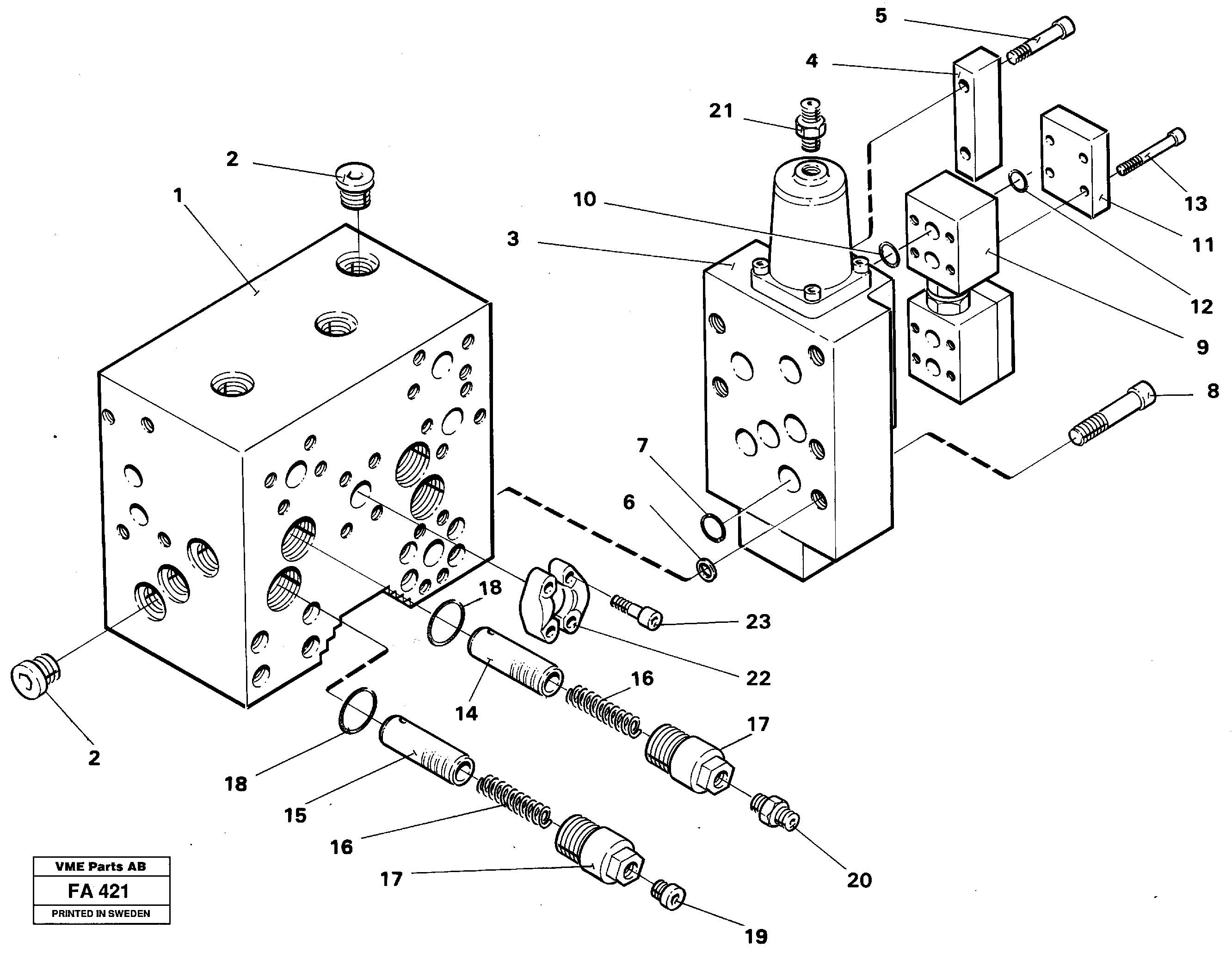 Control block, hammer and shears — volvo parts diagram