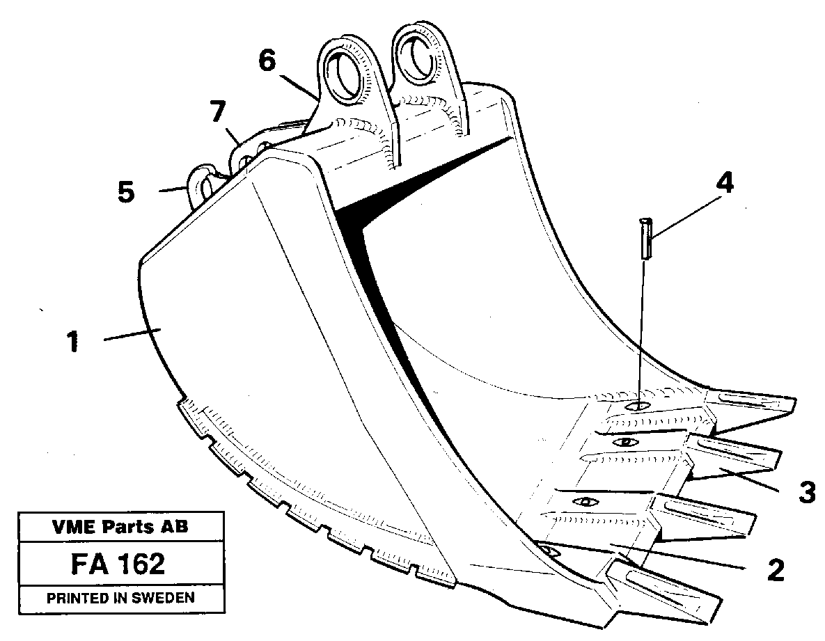 Buckets, direct fitting with cast cutting edges  14255317 14255318 14255319 — volvo parts diagram