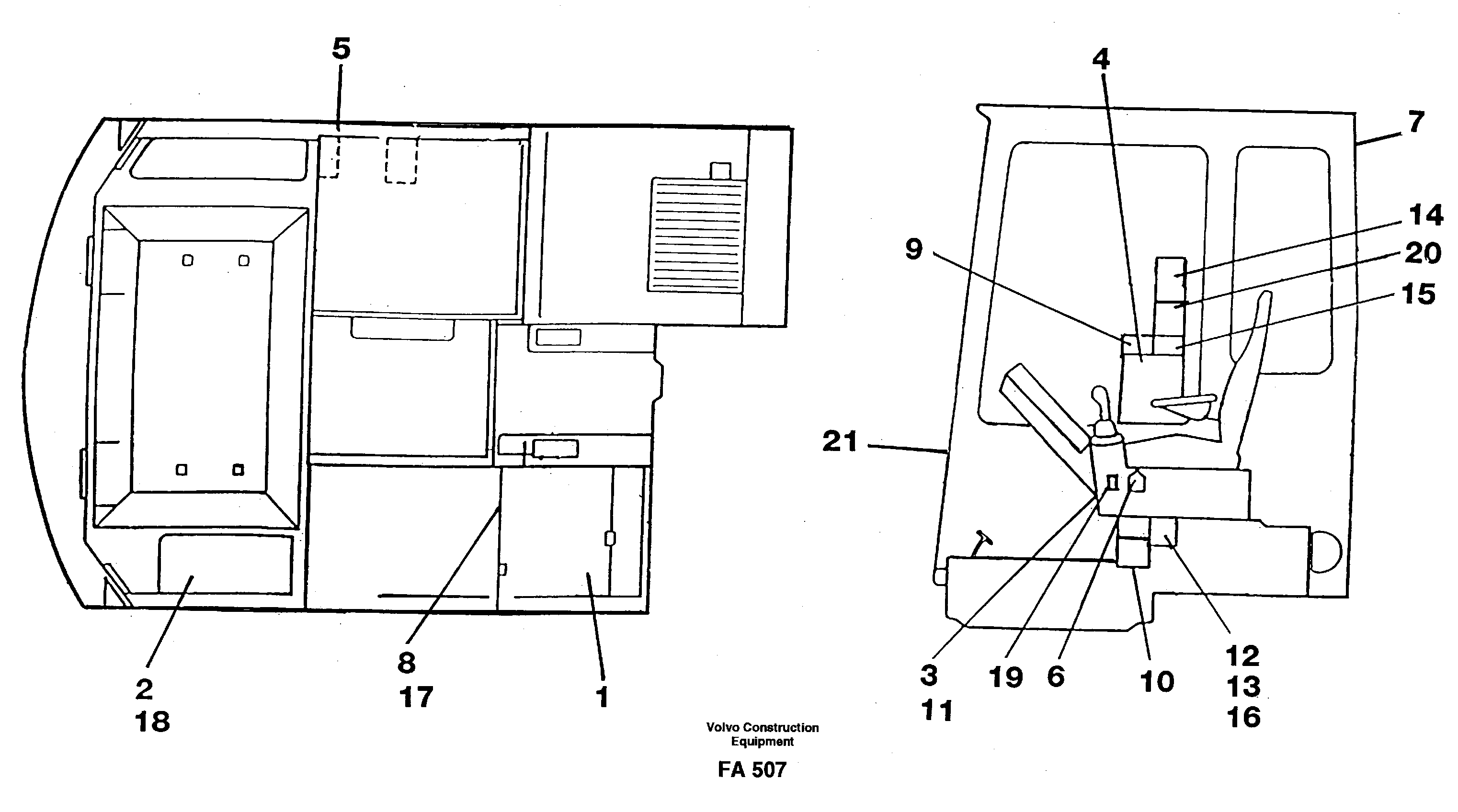 Sign plates and transfer,inner location  SER NO 4643+4647- — volvo parts diagram