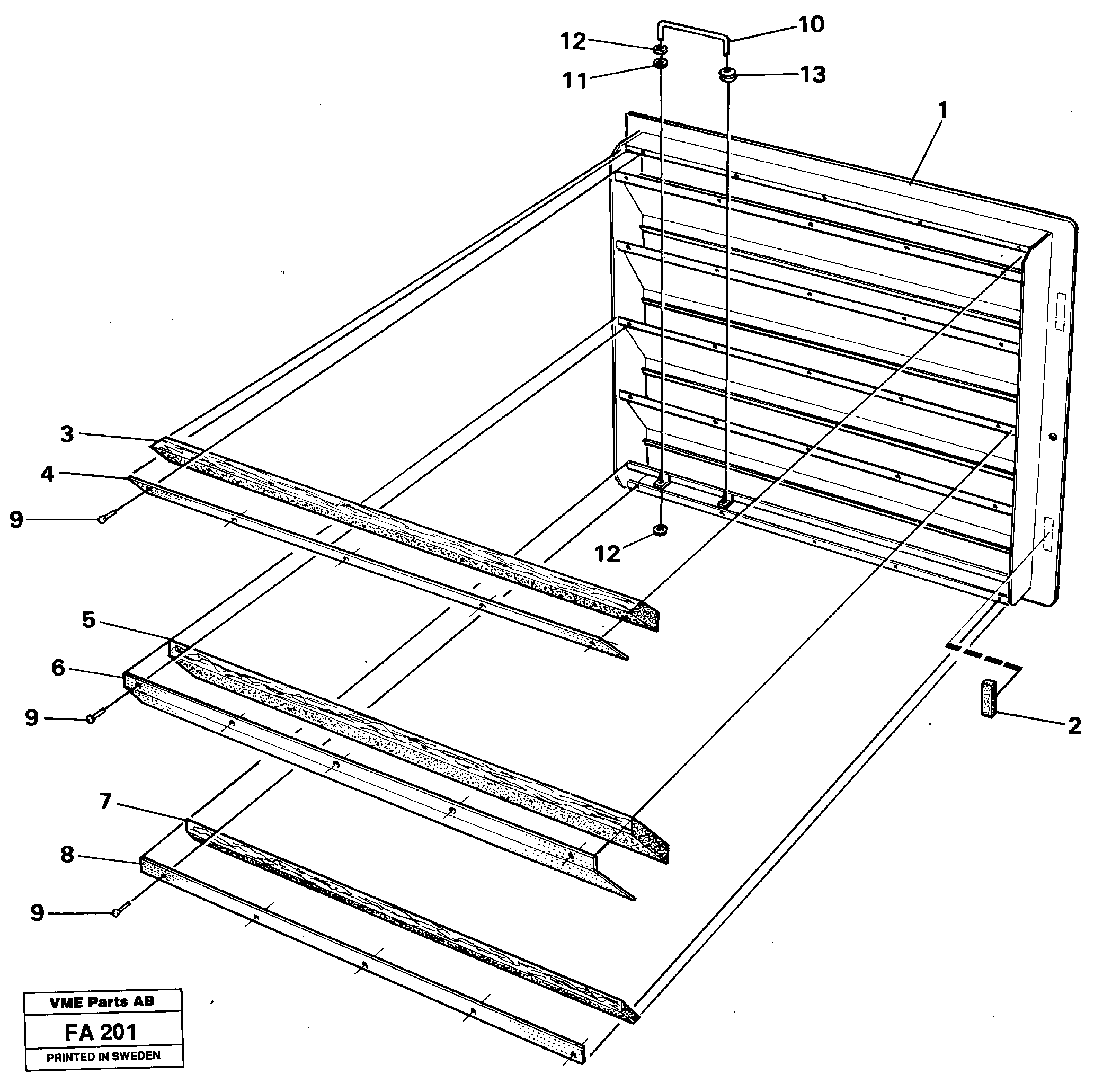 Door Lh, rear — volvo parts diagram