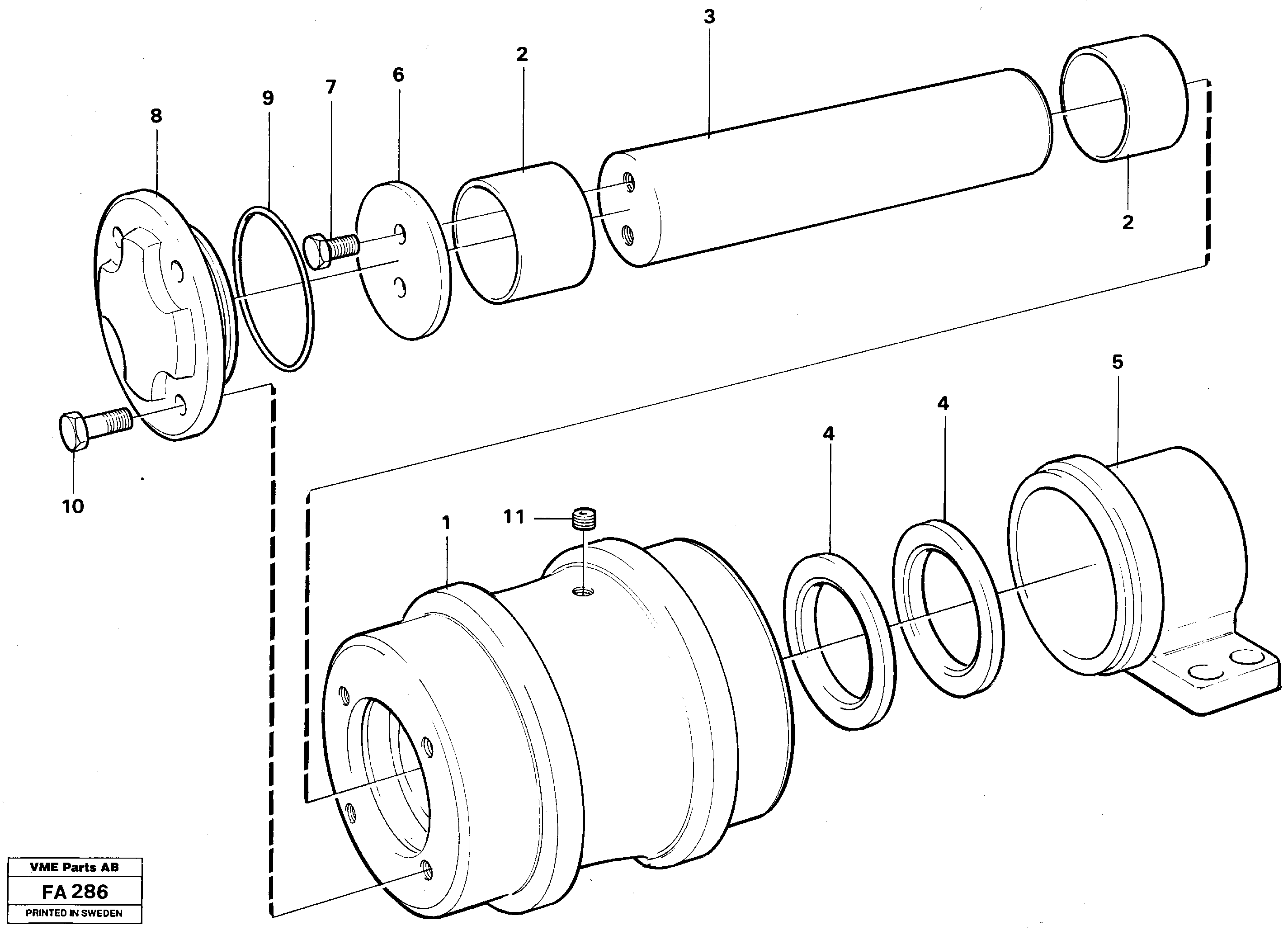 Top roller  14261274 — volvo parts diagram