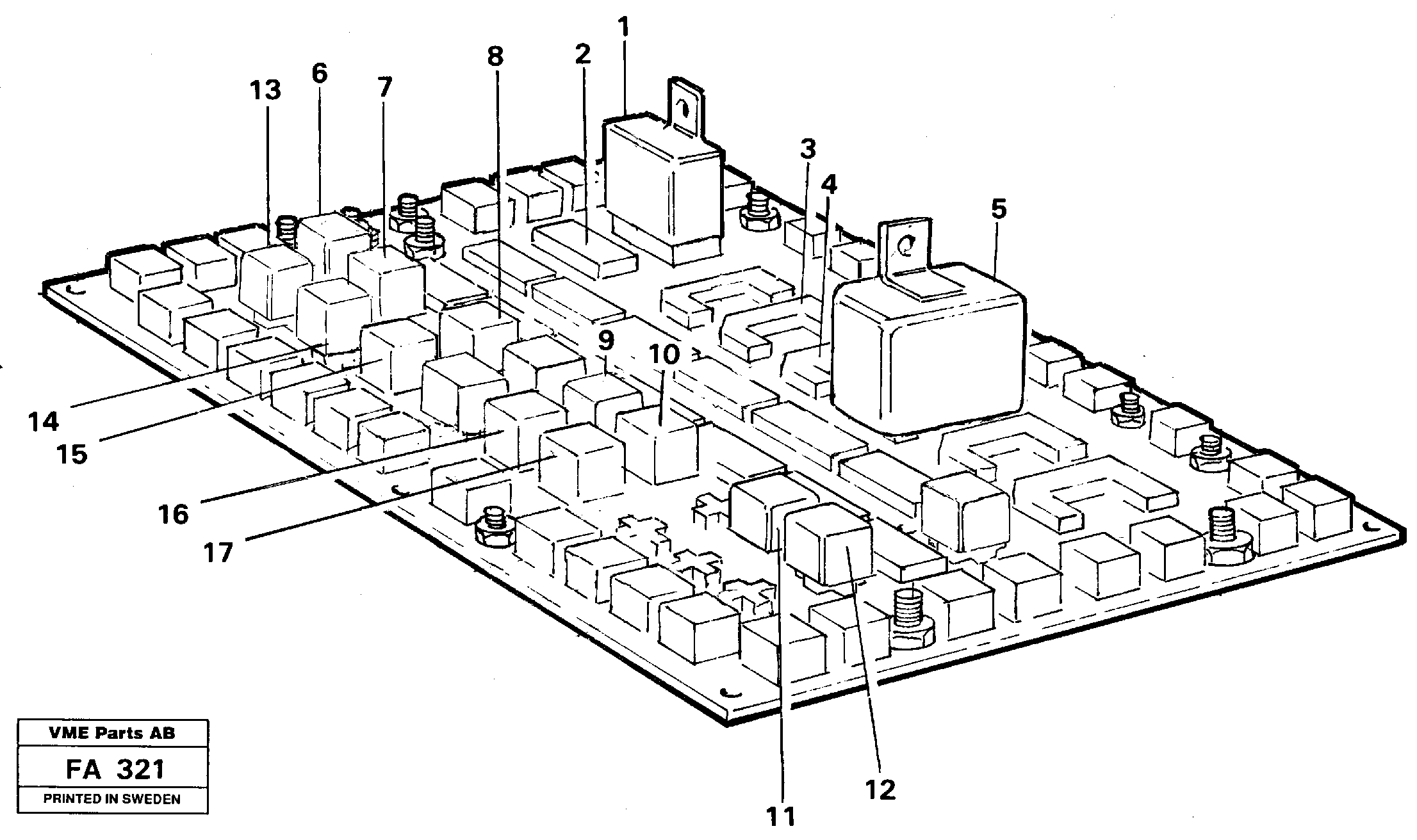 Electrical distribution unit, relay — volvo parts diagram
