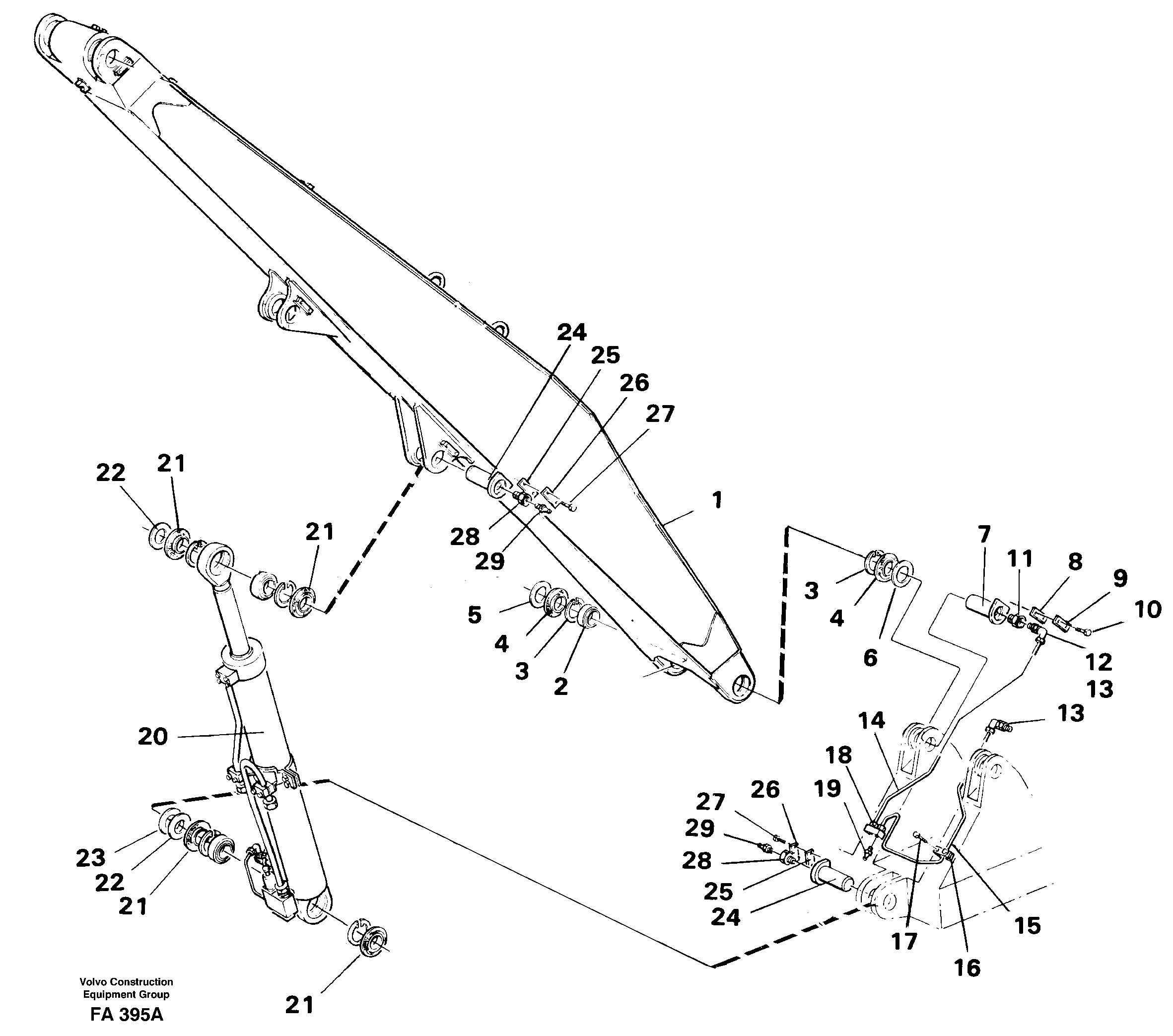 Materials handling equipmboom 6.0m, 6.75m. — volvo parts diagram