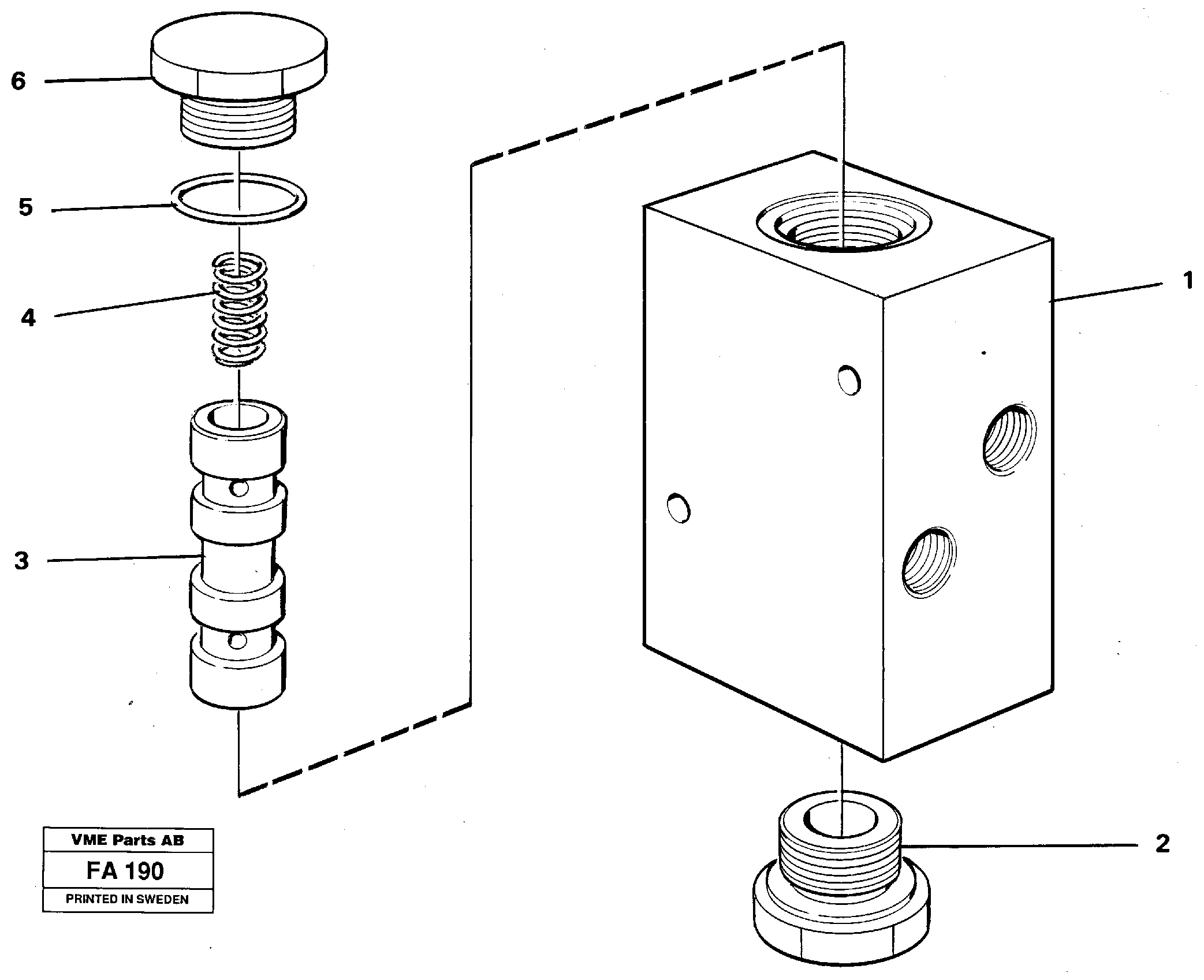 Valve, travel brake — volvo parts diagram