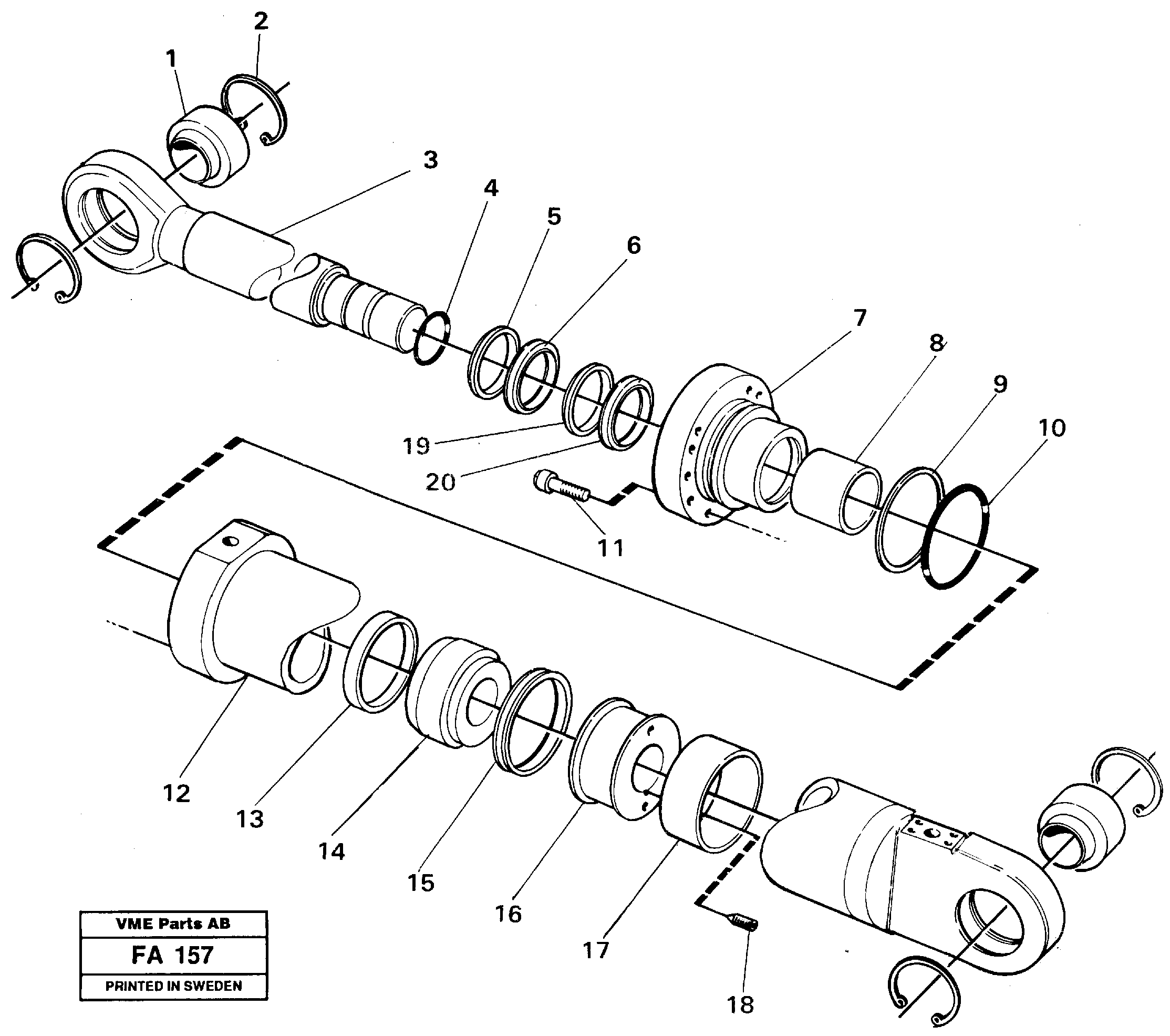 Knuckle cylinder — volvo parts diagram