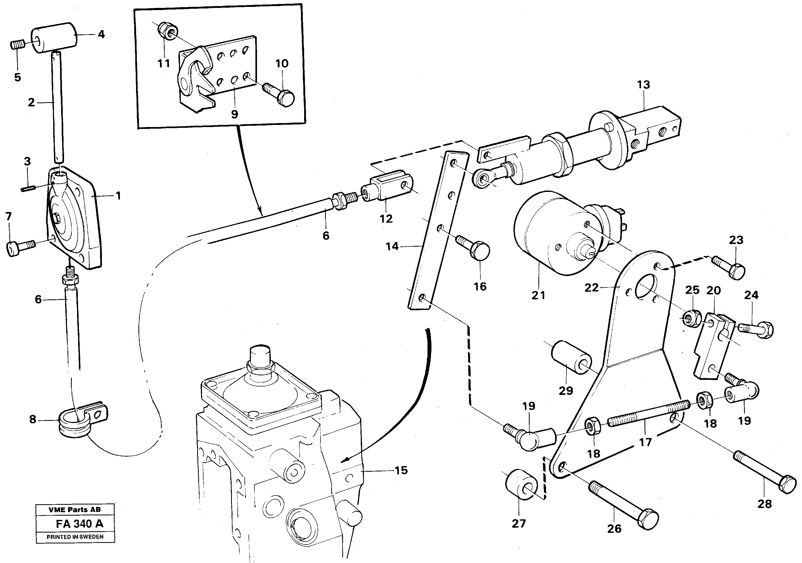 Throttle control — volvo parts diagram