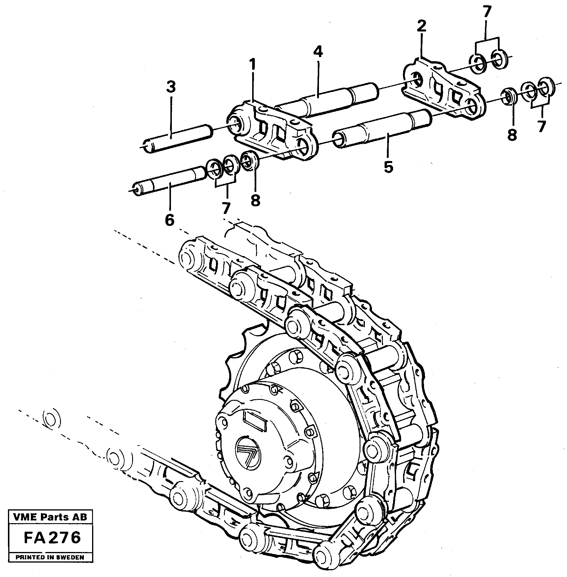 Track chain — volvo parts diagram