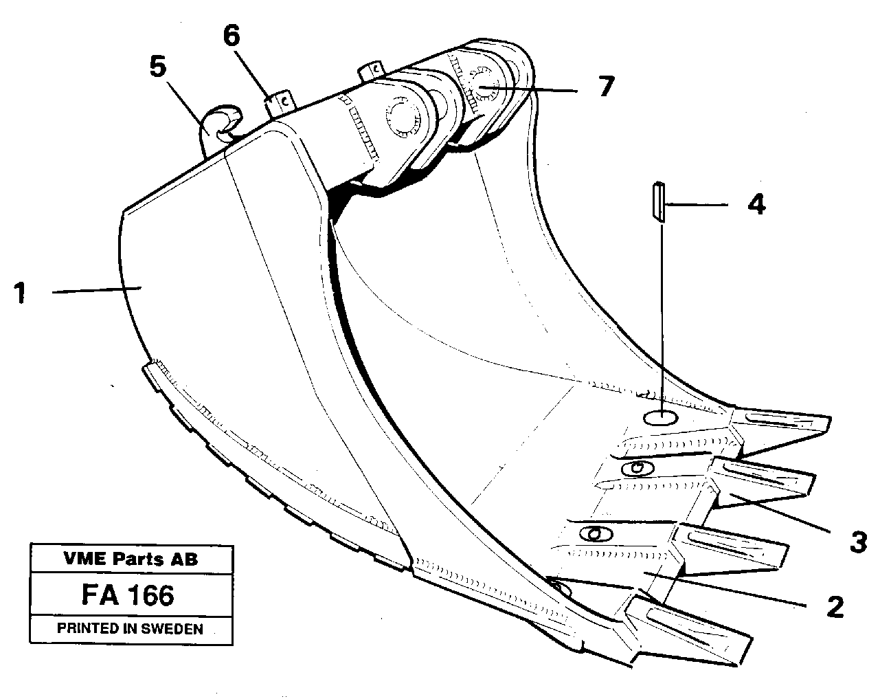 Buckets for Quickfit withcast cutting edges  14253085 14253089 14253094 14253097 — volvo parts diagram