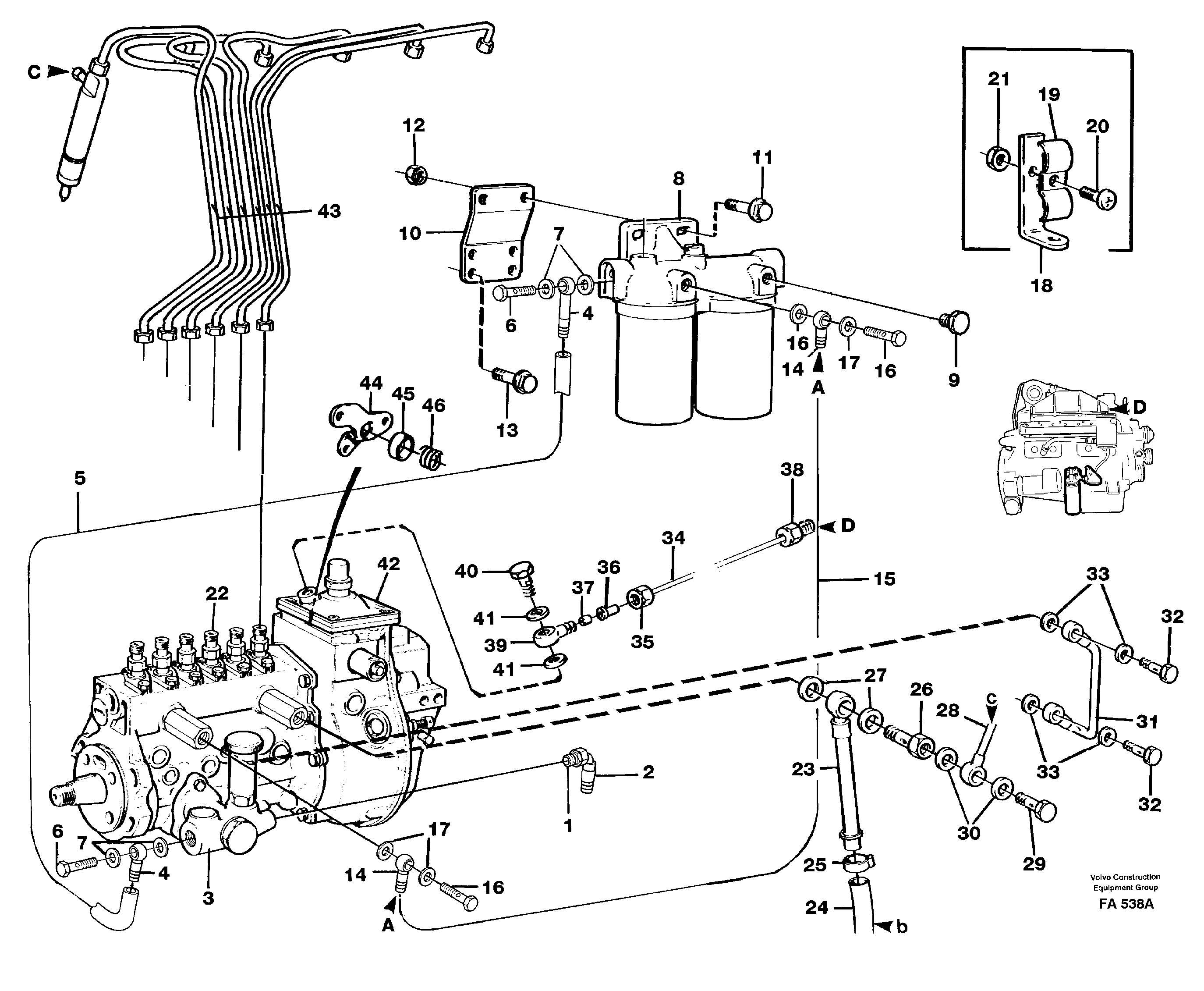 Fuel system  TD 63 KIE — volvo parts diagram
