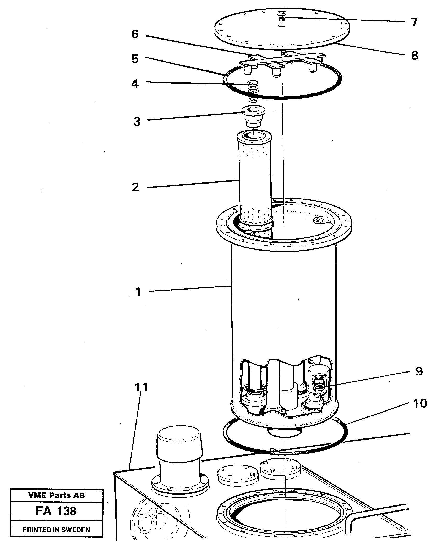 Filter box — volvo parts diagram