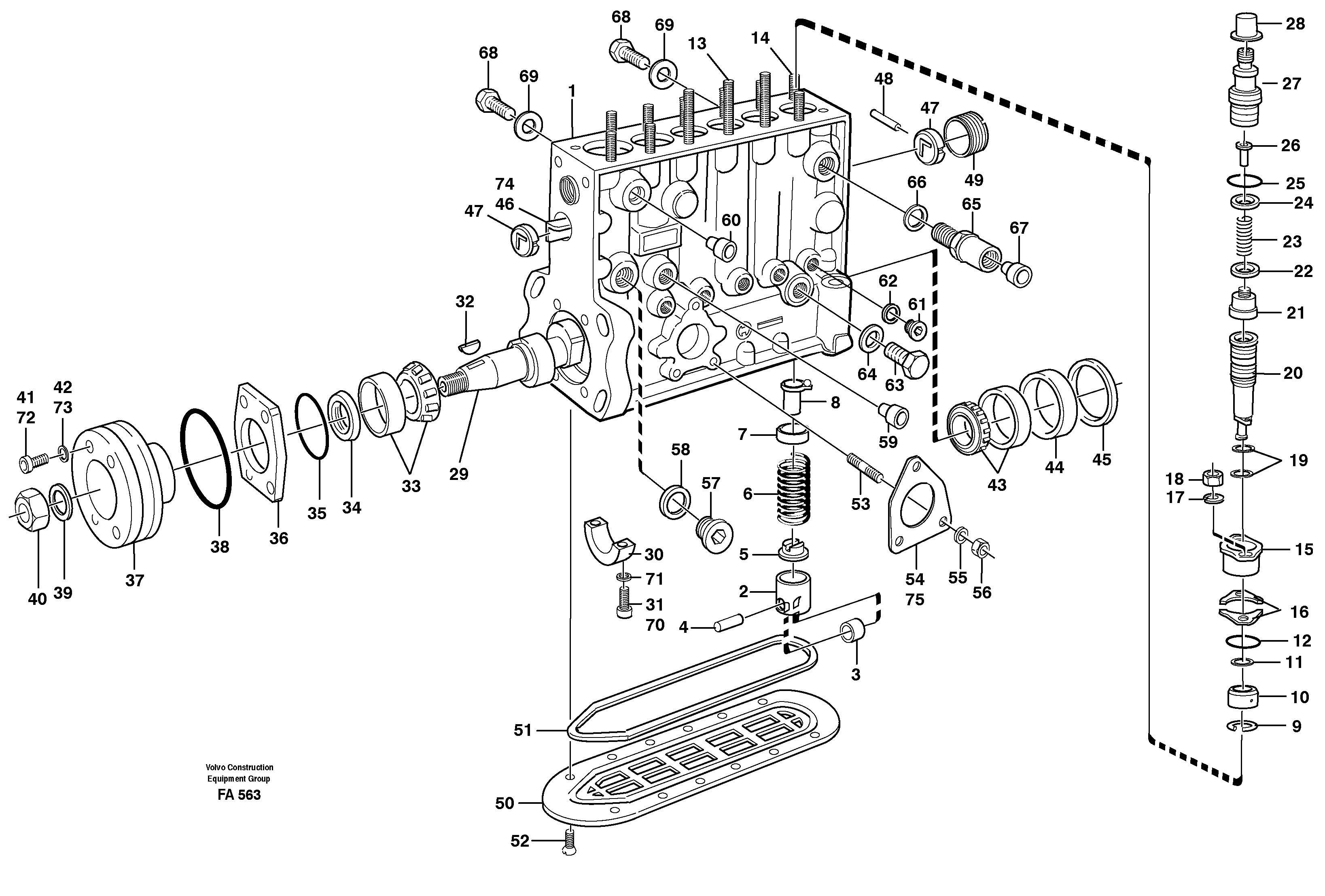 Injection pump  TD 63 KIE — volvo parts diagram