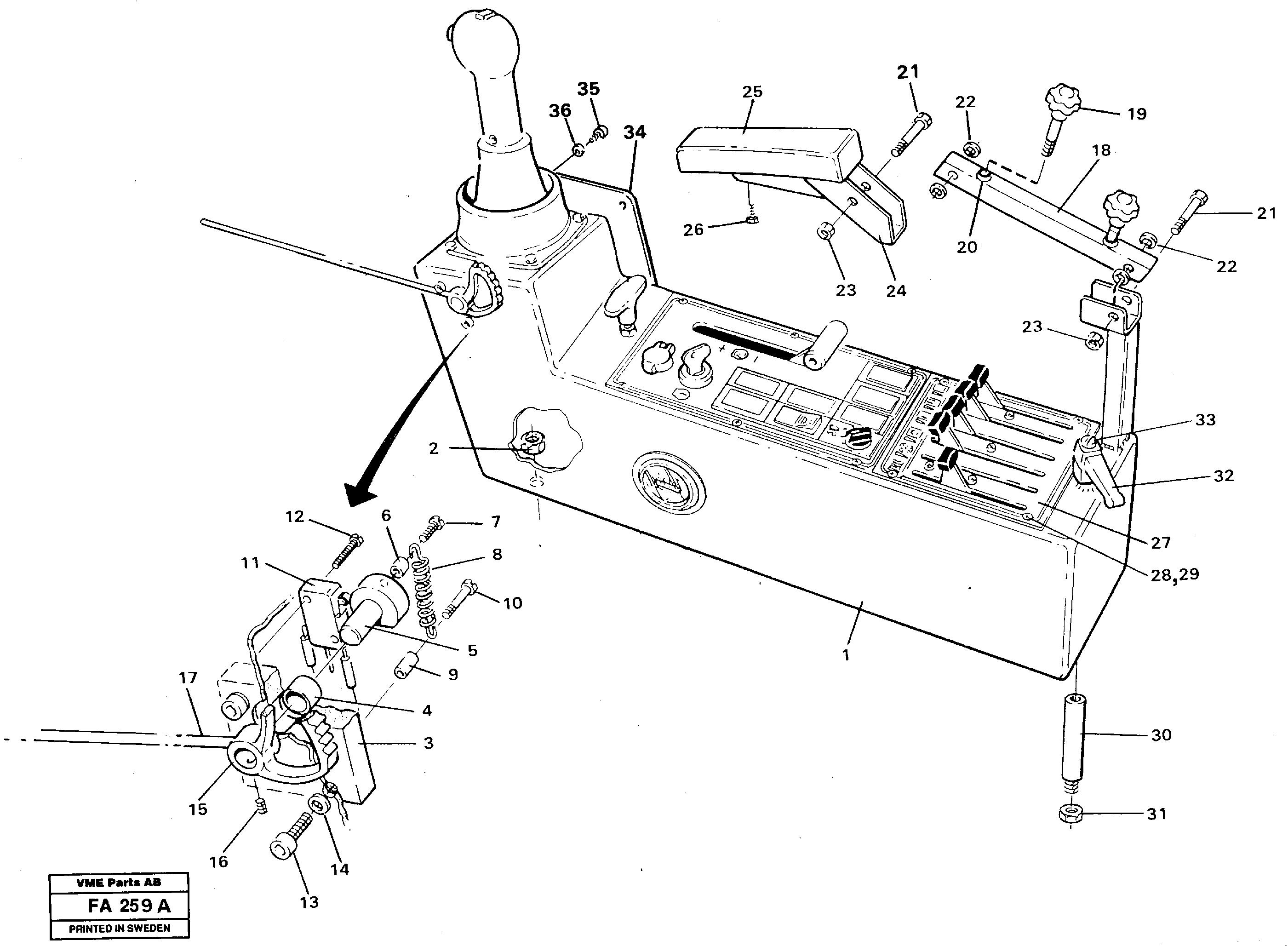 Side panel, Lh — volvo parts diagram