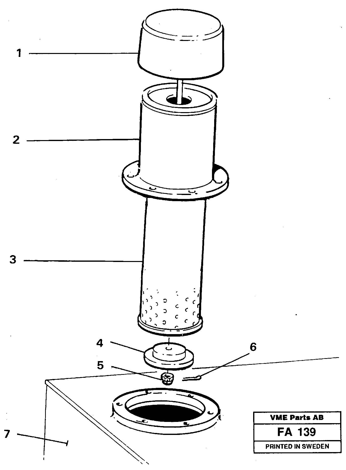 Air filter retainer — volvo parts diagram