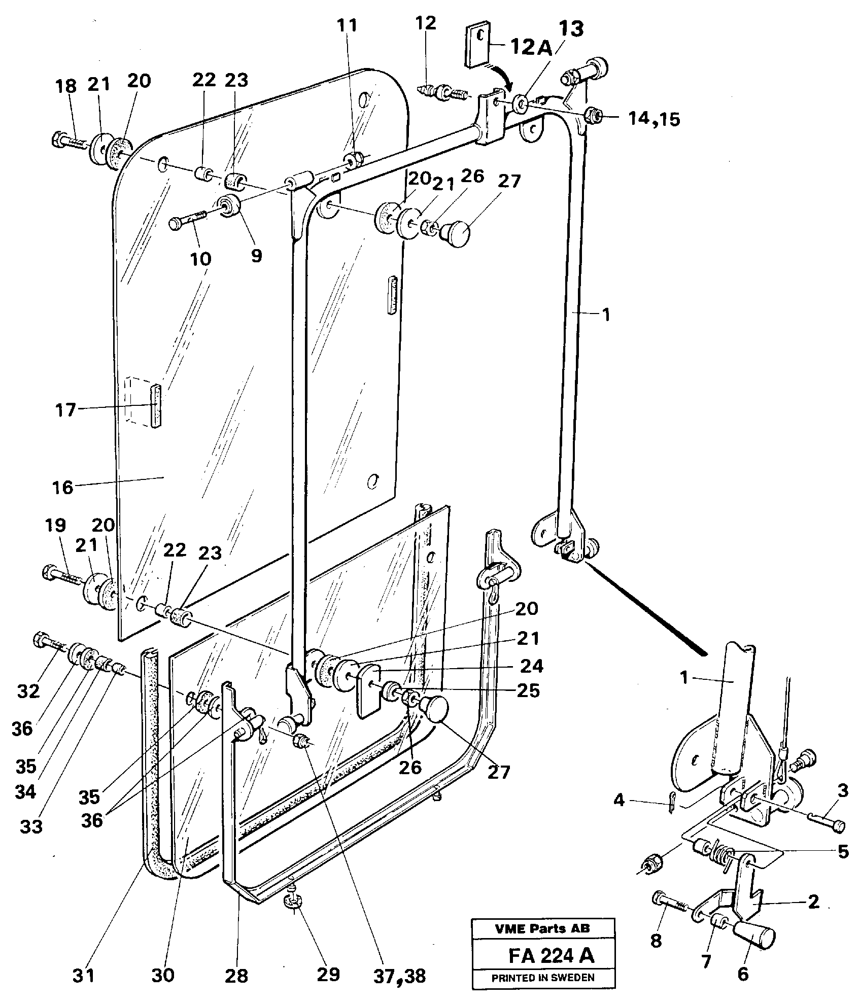 Front window — volvo parts diagram