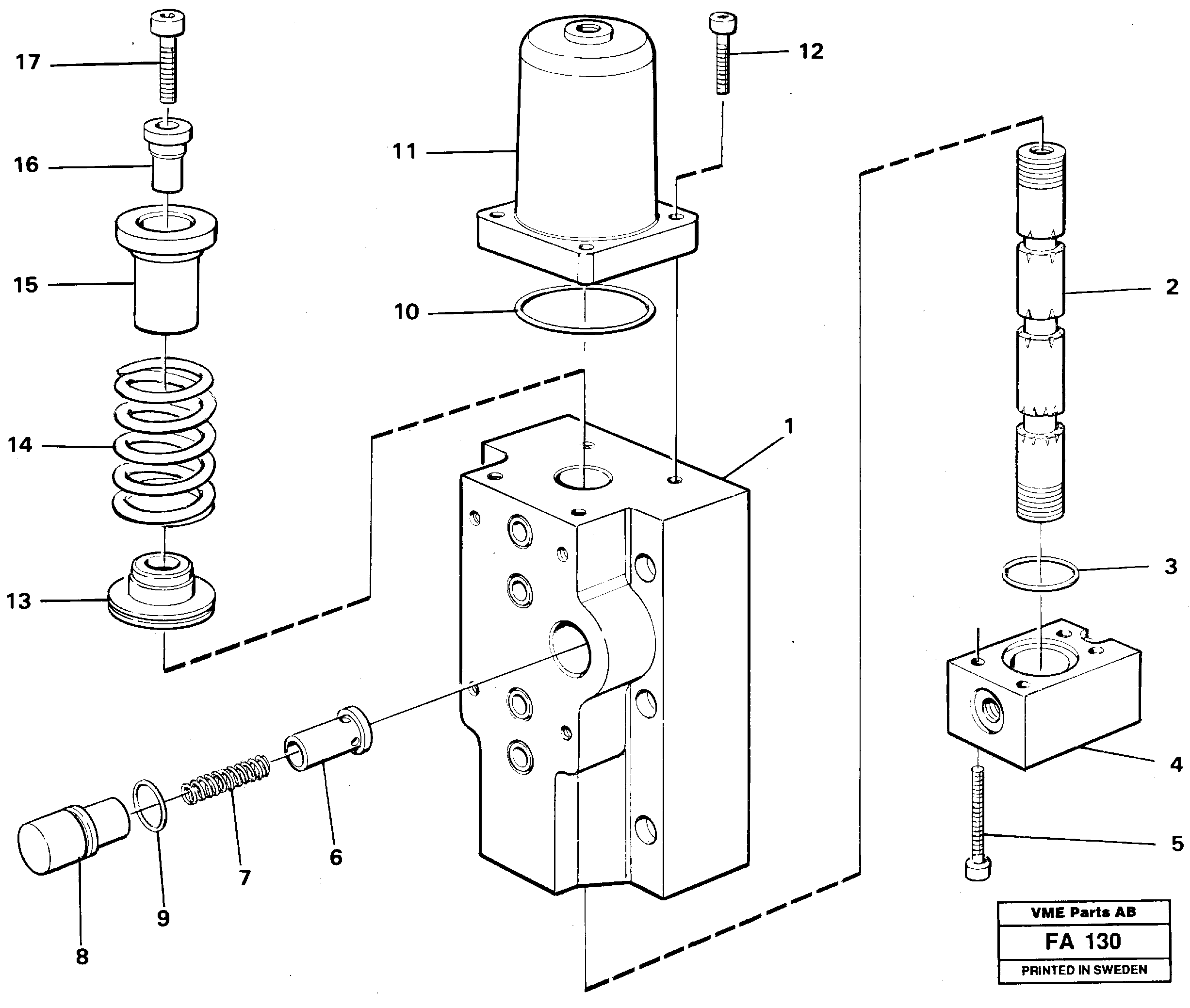 Four-way valve Primary — volvo parts diagram