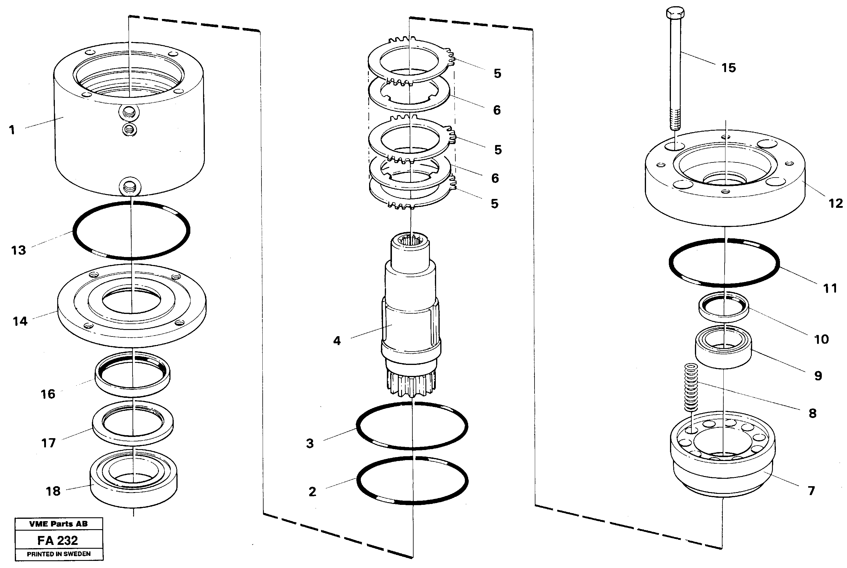 Slewing brake — volvo parts diagram