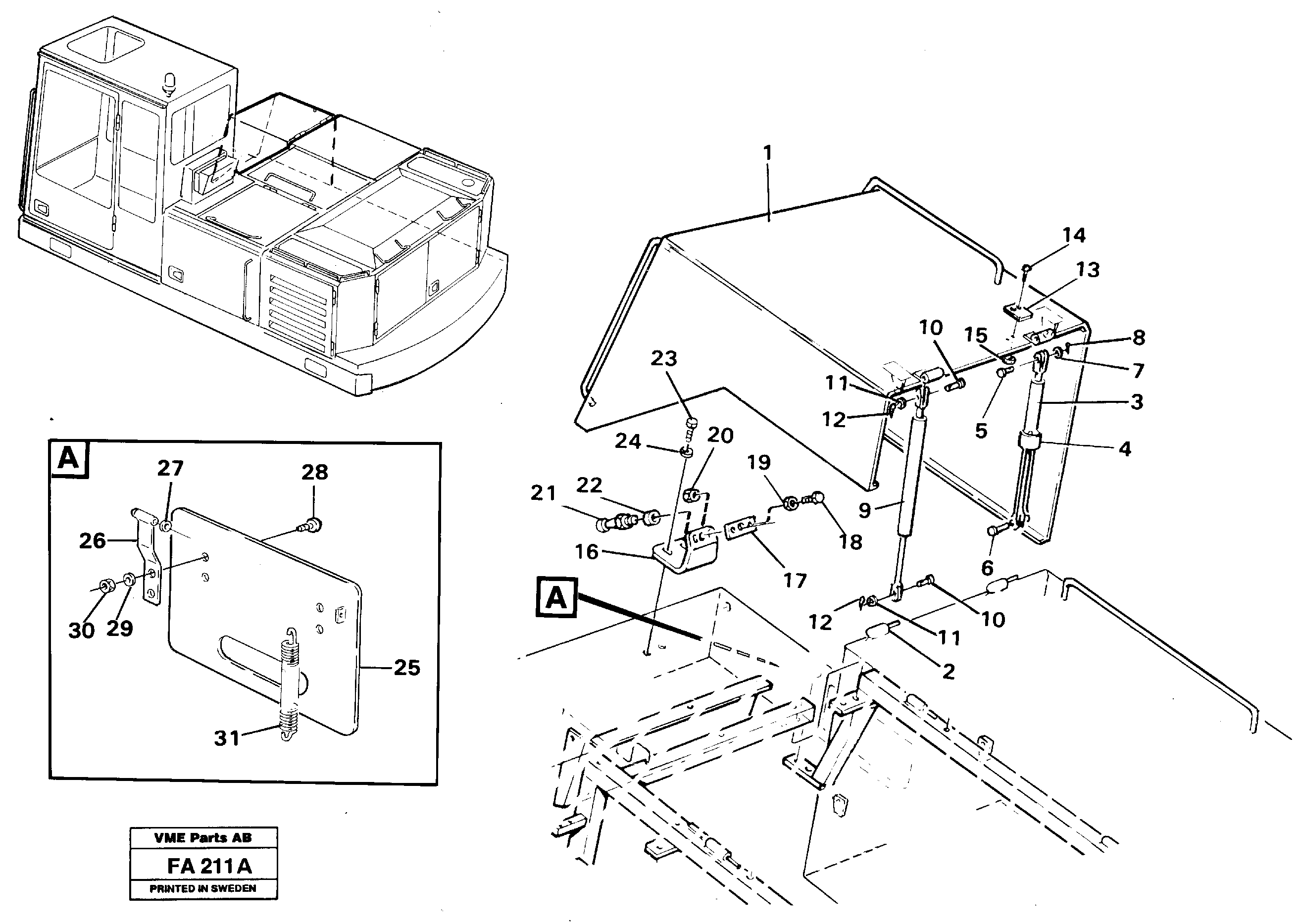 Hatch Front — volvo parts diagram
