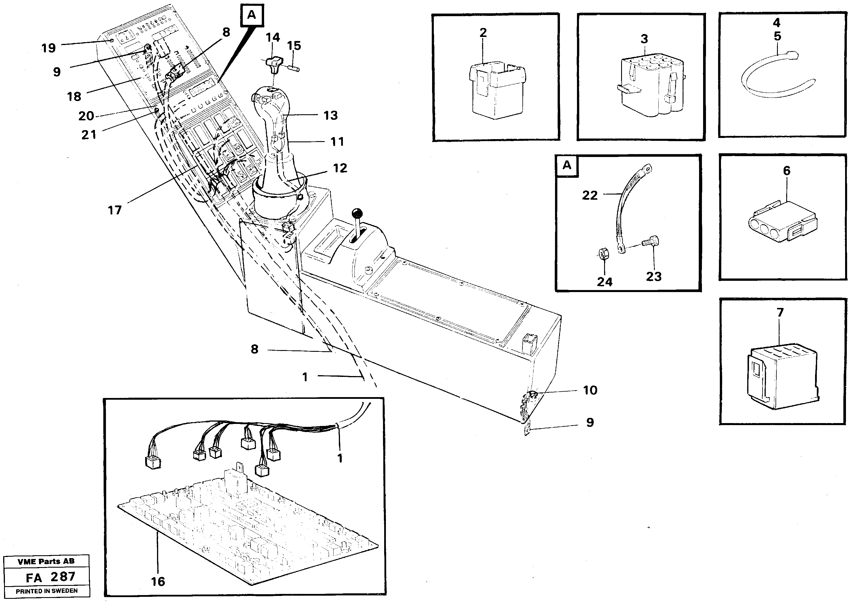 Cable harness, Side panel, Rh — volvo parts diagram