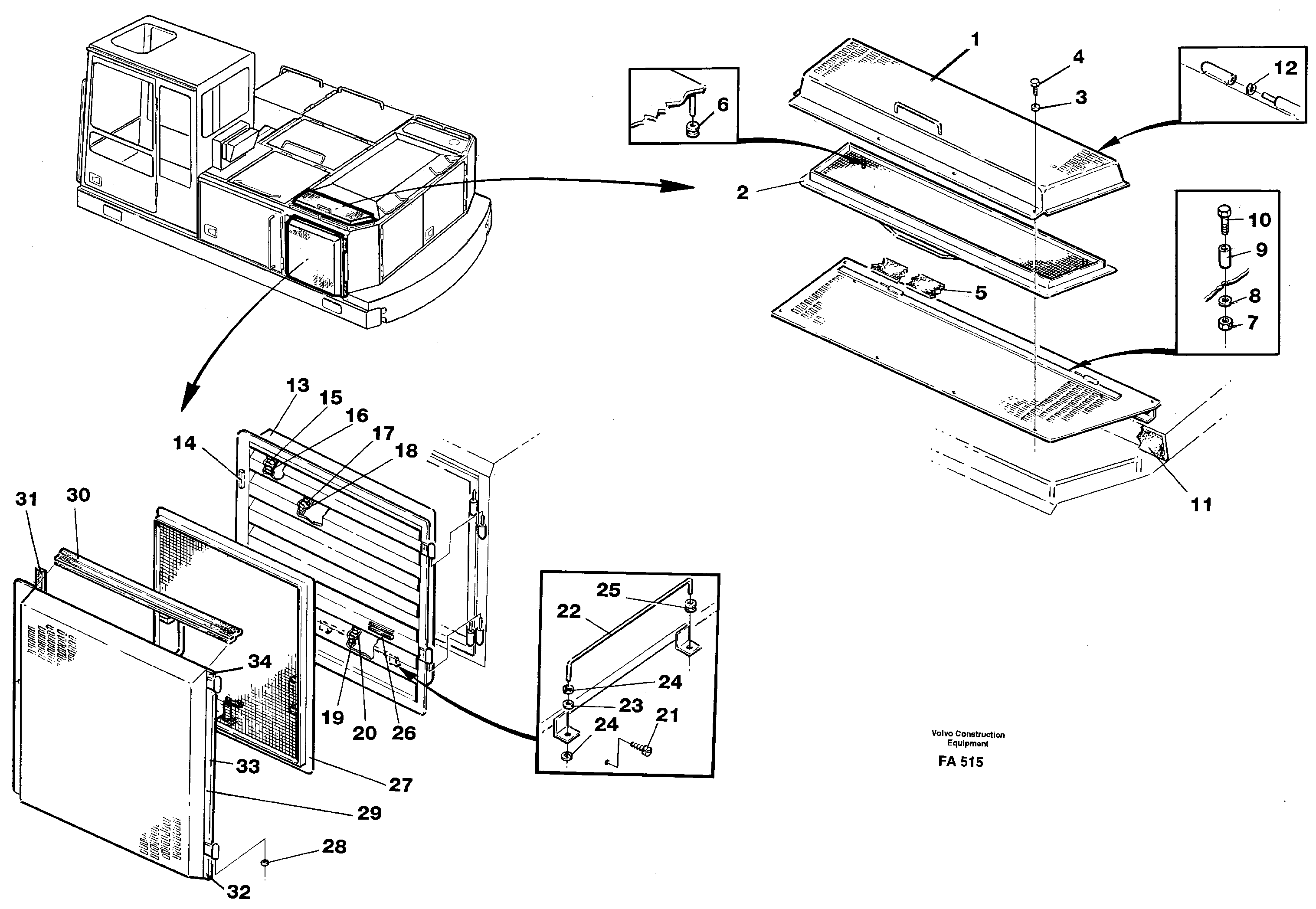 Cooler protection  SER NO 4913-, 14268198 — volvo parts diagram