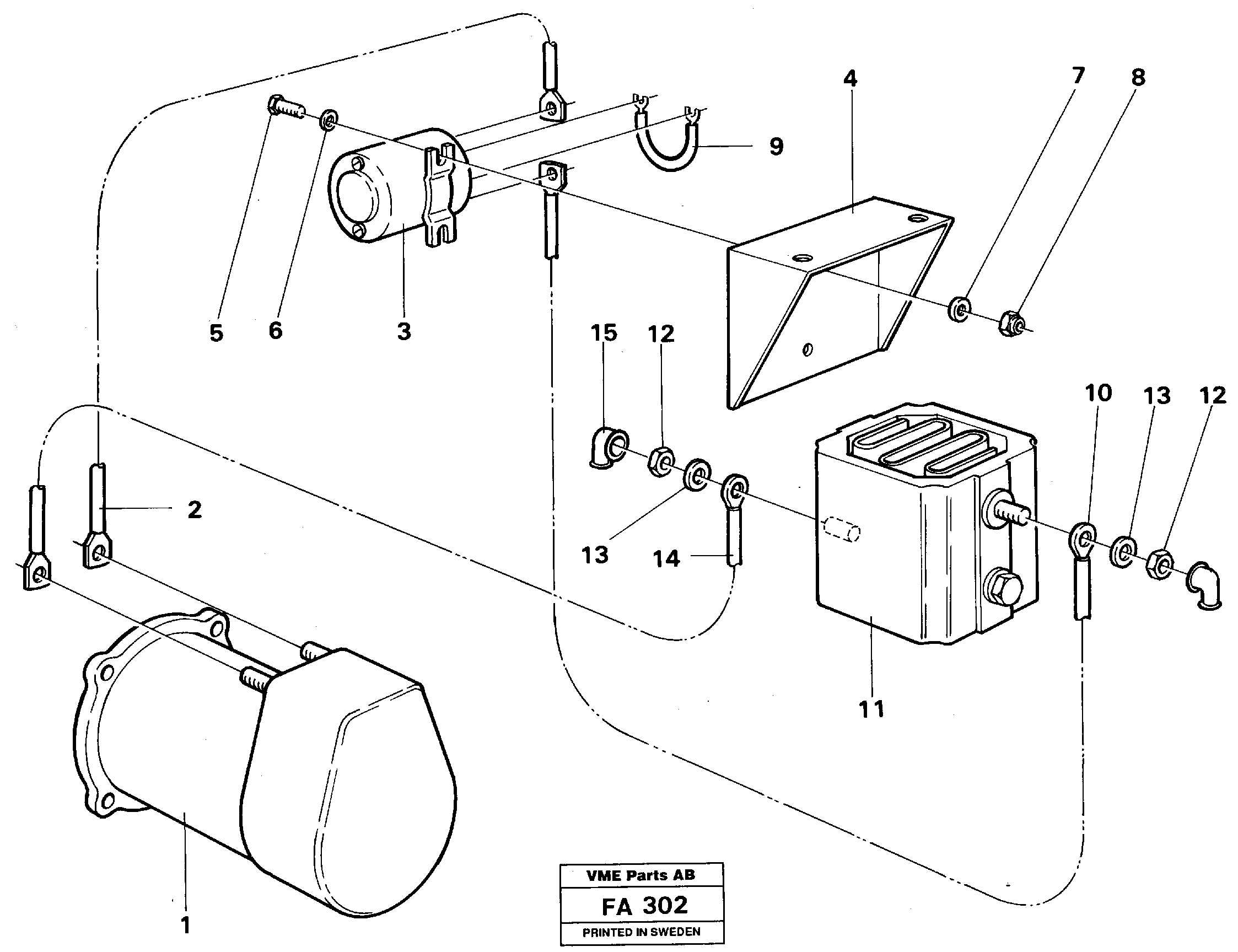 Starter element, assembly  TD 61 GE — volvo parts diagram